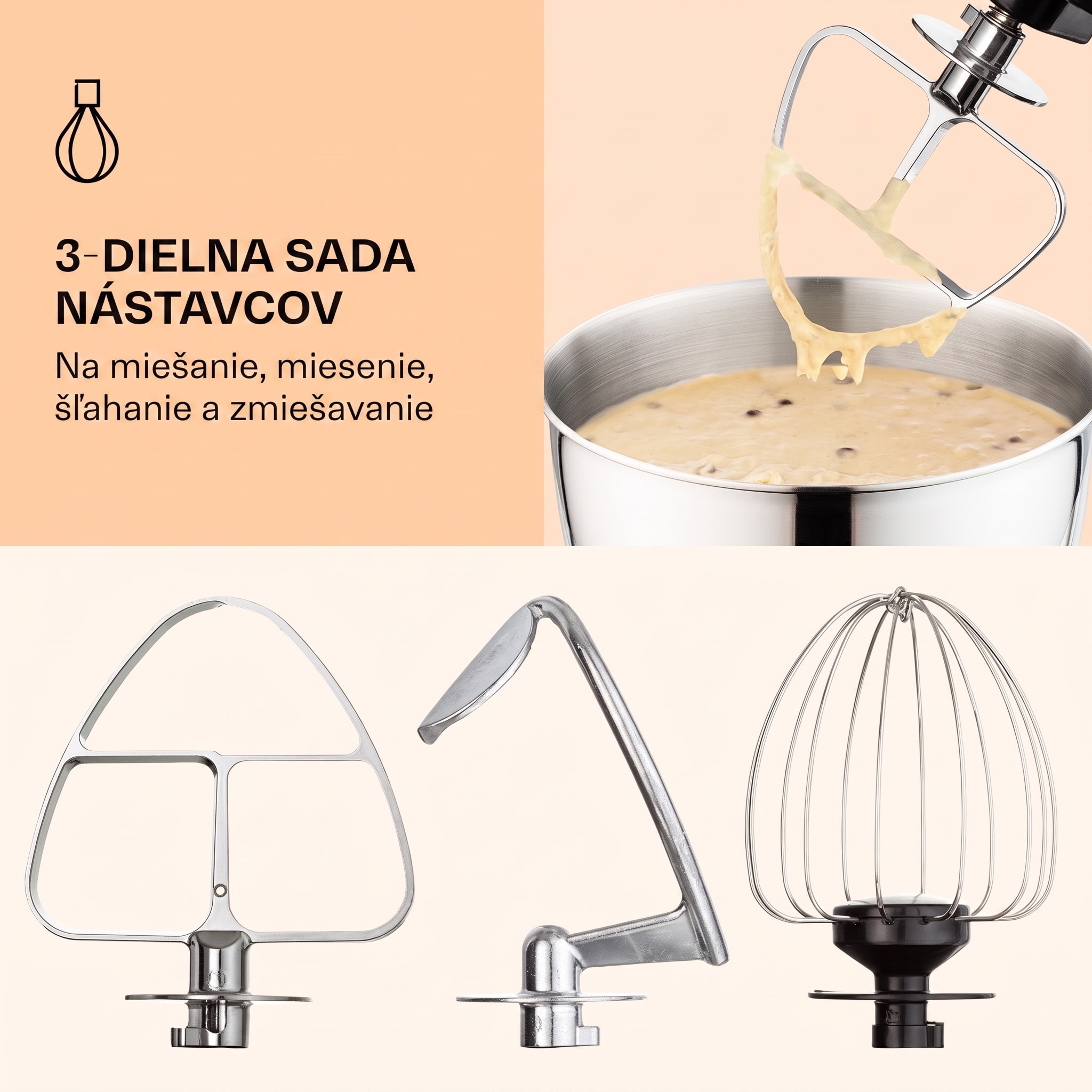 Klarstein Bella Mini, kuchynský robot, 1200 W, 6 stupňov, 4 l, pulzná funkcia, nehrdzavejúca oceľ – Obrázok 4