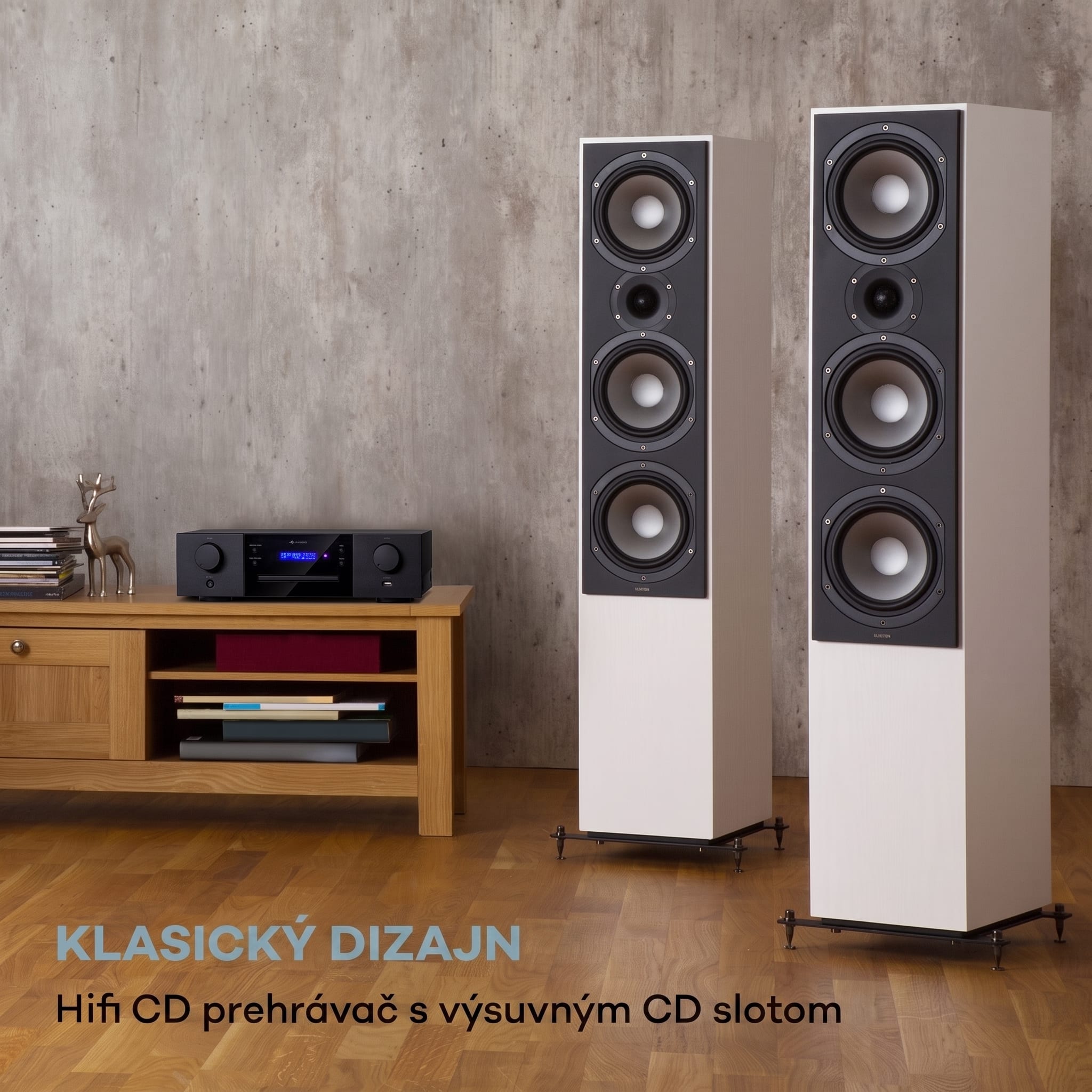 Auna CD-1000 DG, CD Prehrávač, USB, MP3, diaľkové ovládanie, LED displej, hliník