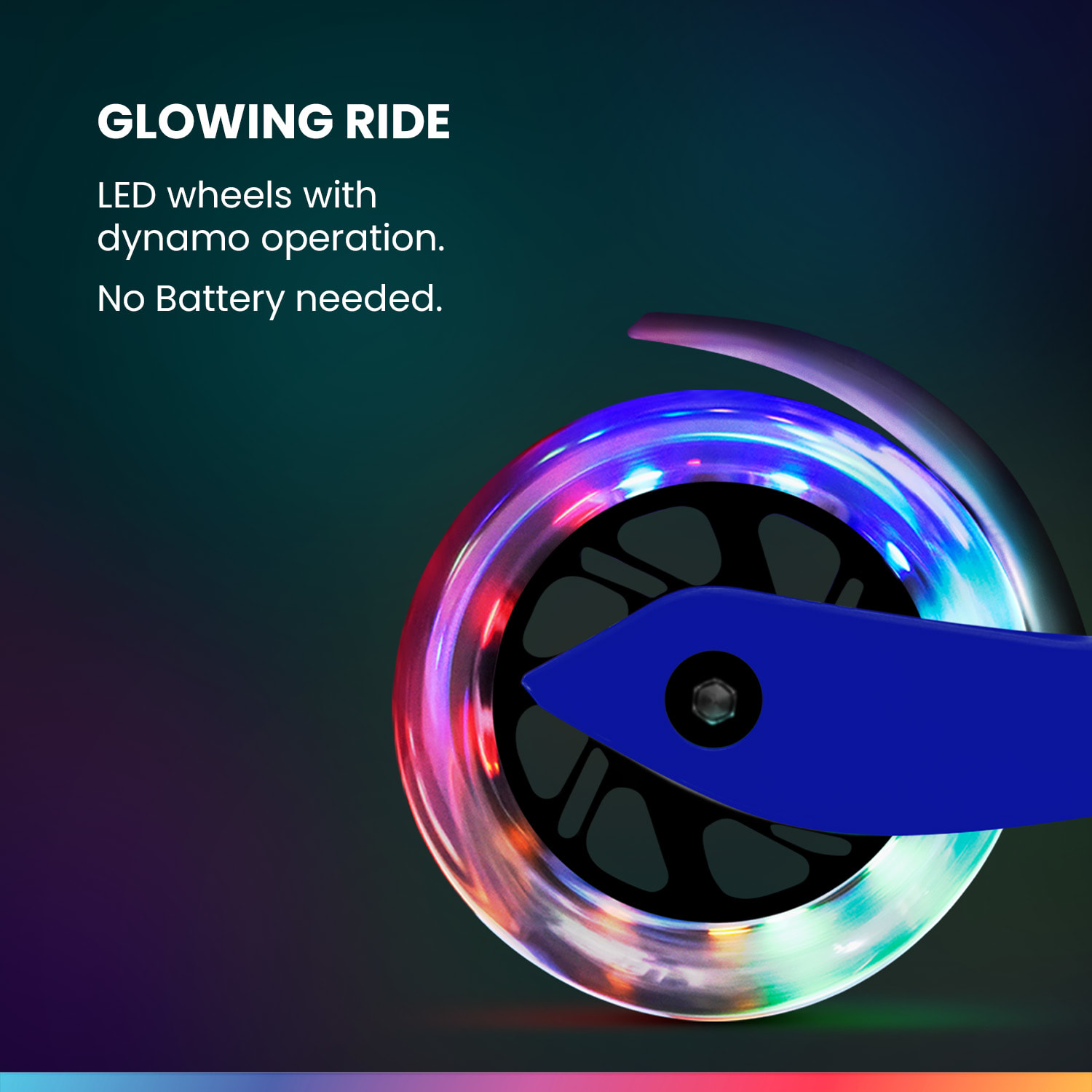 Fun pro ONE Deluxe detská kolobežka 3-6 rokov LED kolieska skladacia do 50 kg nastaviteľná výška – Obrázok 2