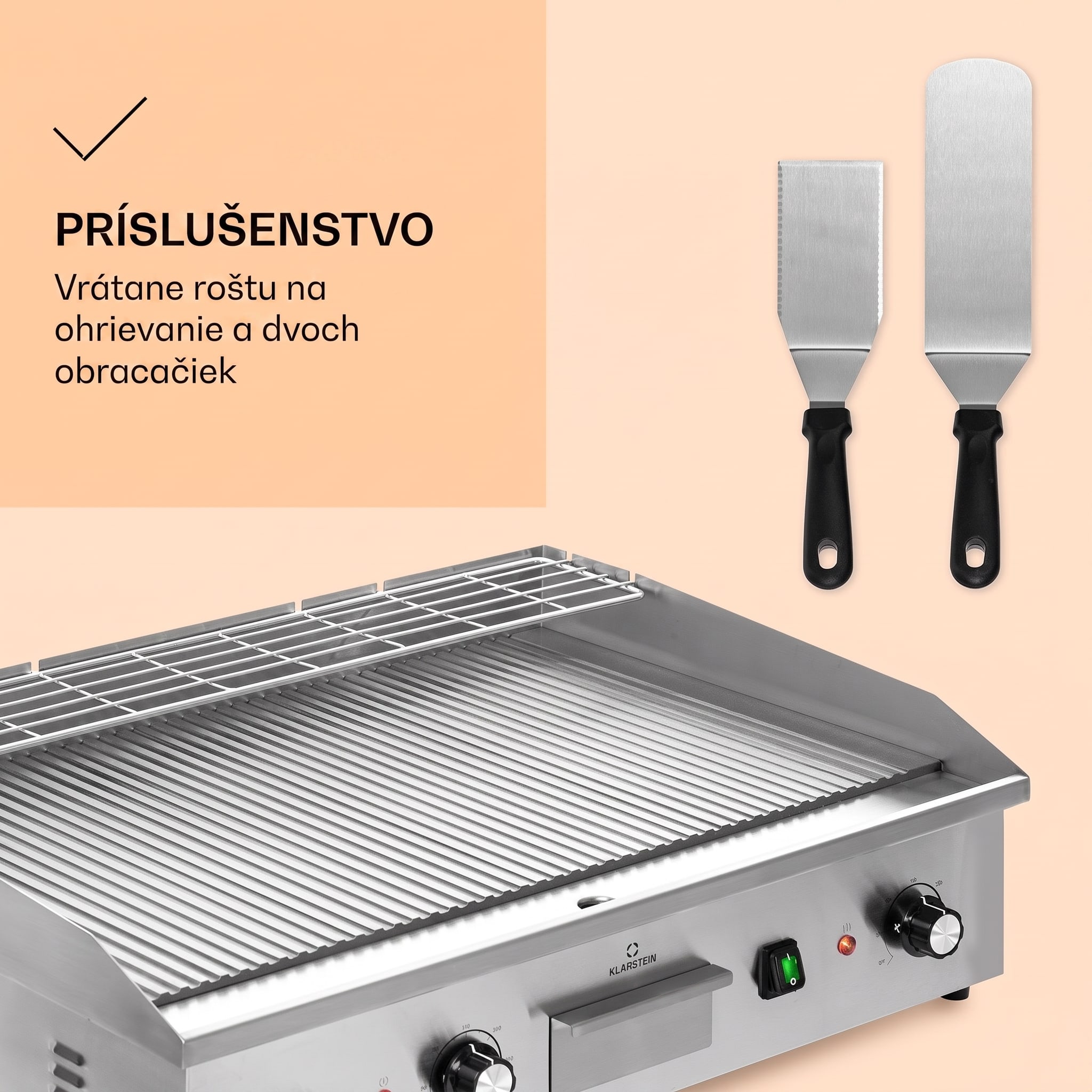 Klarstein Grillmeile 4400, elektrický gril, 2 x 2200 W, grilovacia platňa z nehrdzavejúcej ocele – Obrázok 5