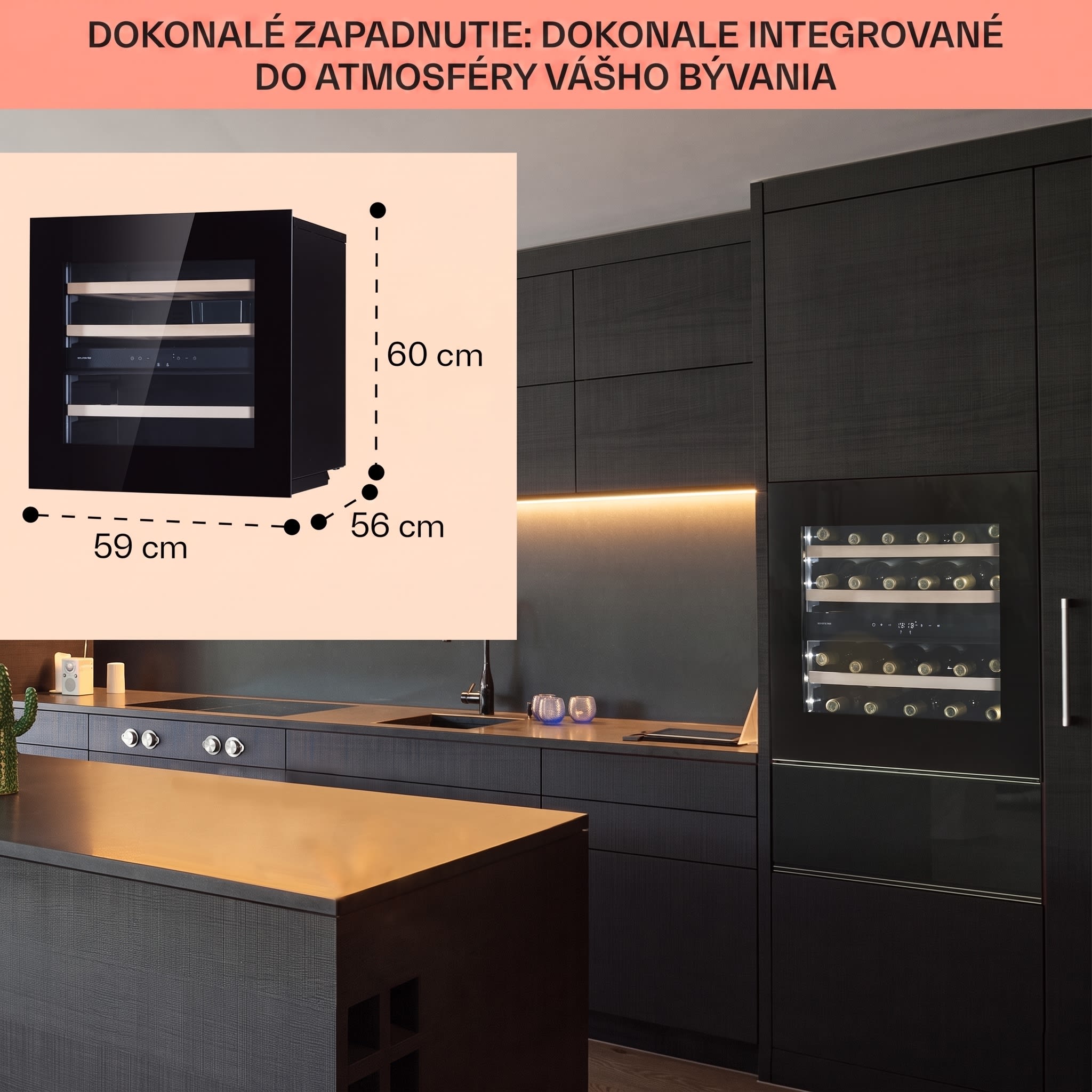 Klarstein Rhône 25 Duo, vinotéka, 75 l, 25 fliaš, 2 zóny, kompresné chladenie – Obrázok 5