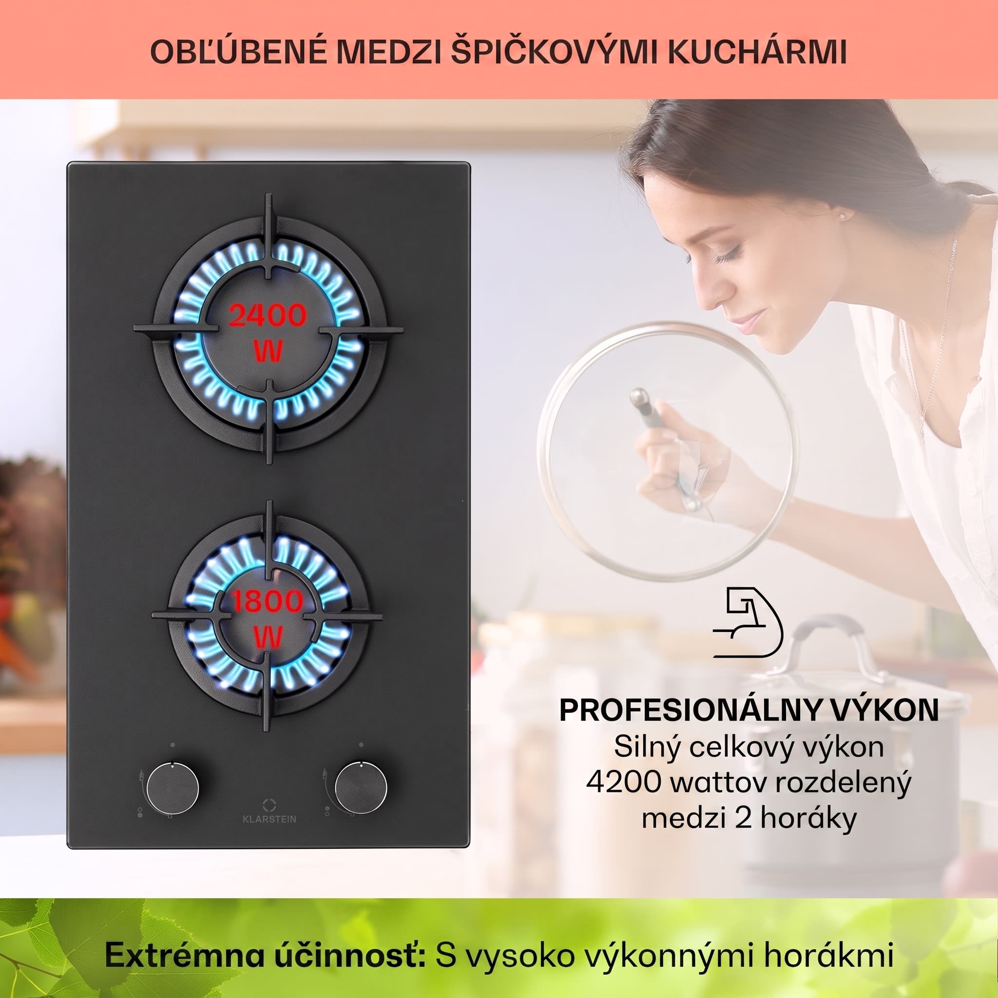 Klarstein Firetale plynová varná doska 2 horáky hliníkový horák zemný/propán plyn vrátane hadice a redukčného ventilu – Obrázok 2