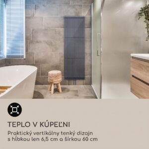 Blumfeldt Delgado, 180 x 60, radiátor, kúpeľňový radiátor, rúrkový radiátor, 1065W, teplá voda, 1/2