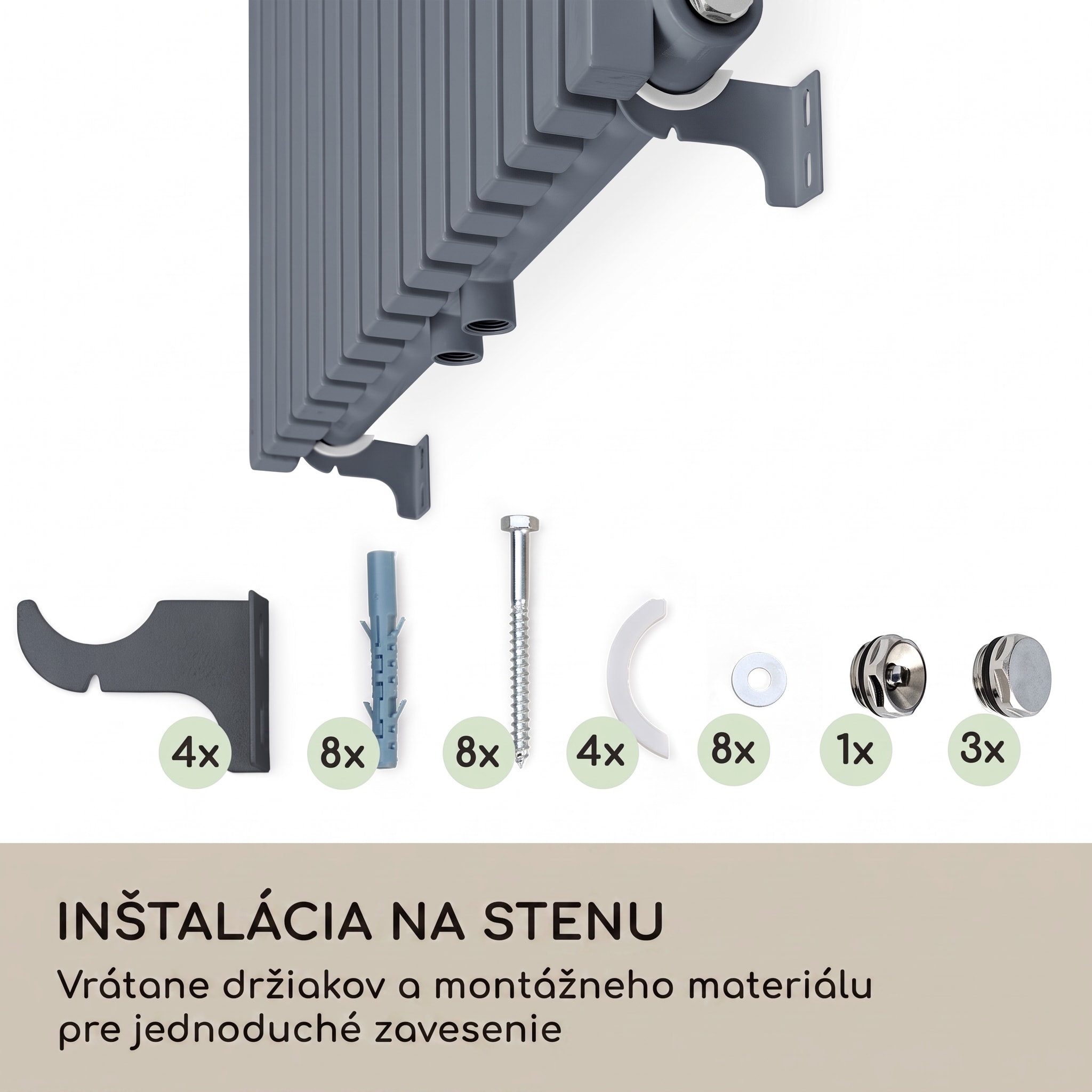 Blumfeldt Delgado, 180 x 60, radiátor, kúpeľňový radiátor, rúrkový radiátor, 1065W, teplá voda, 1/2 – Obrázok 3