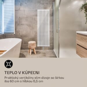 Blumfeldt Delgado, 180 x 60, radiátor, kúpeľňový radiátor, rúrkový radiátor, 1065W, teplá voda, 1/2