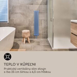 Blumfeldt Delgado, 120 x 25, radiátor, kúpeľňový radiátor, rúrkový radiátor, 508W, teplá voda, 1/2