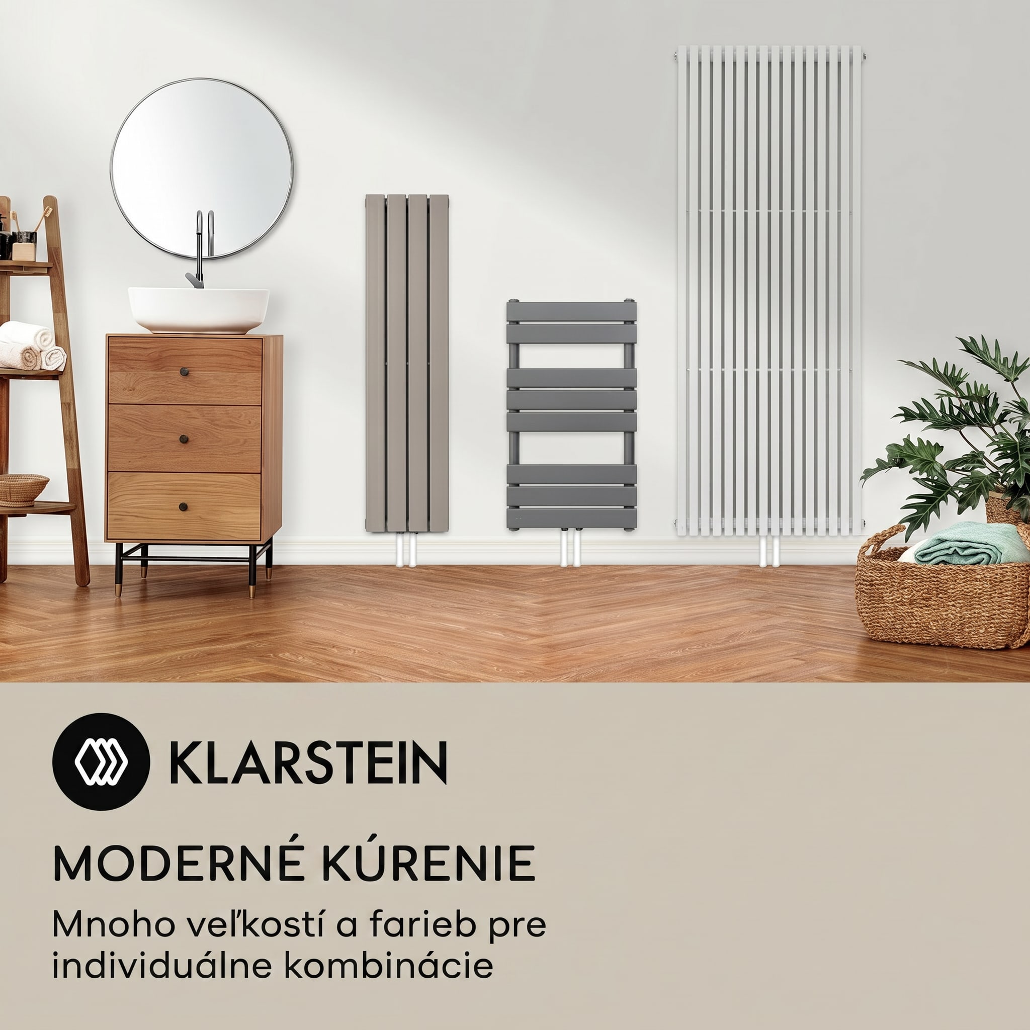 Blumfeldt Fairmont 80 x 45 radiátor 375W teplá voda 3 držiaky na uteráky 1/2 – Obrázok 5