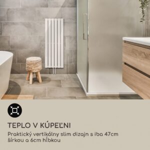 Blumfeldt Ontario 120x45 radiátor 1/2" bočné pripojenie, nástenná inštalácia, 485 W
