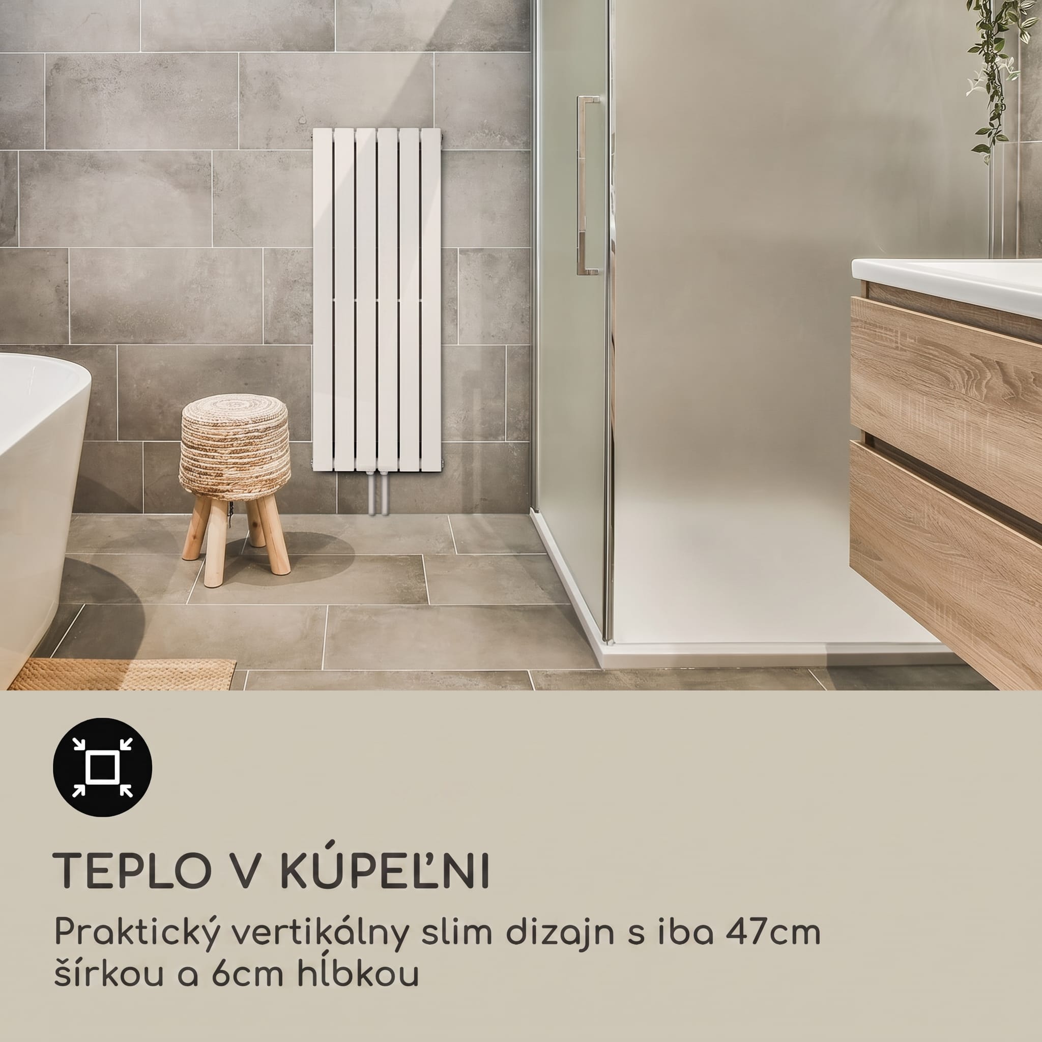 Blumfeldt Ontario 120x45 radiátor 1/2" bočné pripojenie, nástenná inštalácia, 485 W