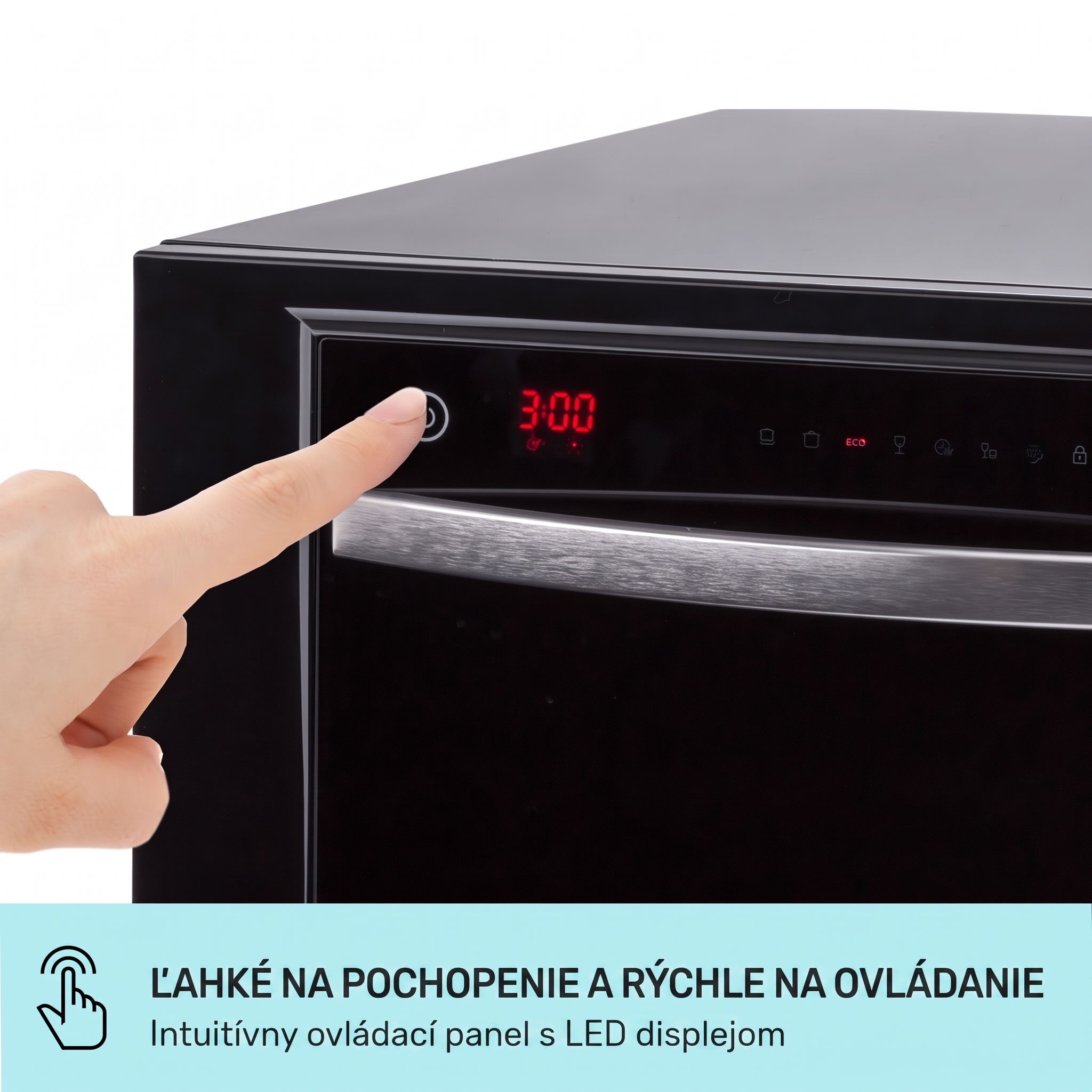 Klarstein Havasia UV 6 Luminance, umývačka riadu, UV svetlo, 1380 W, sklenená predná časť, voľne stojaca – Obrázok 5