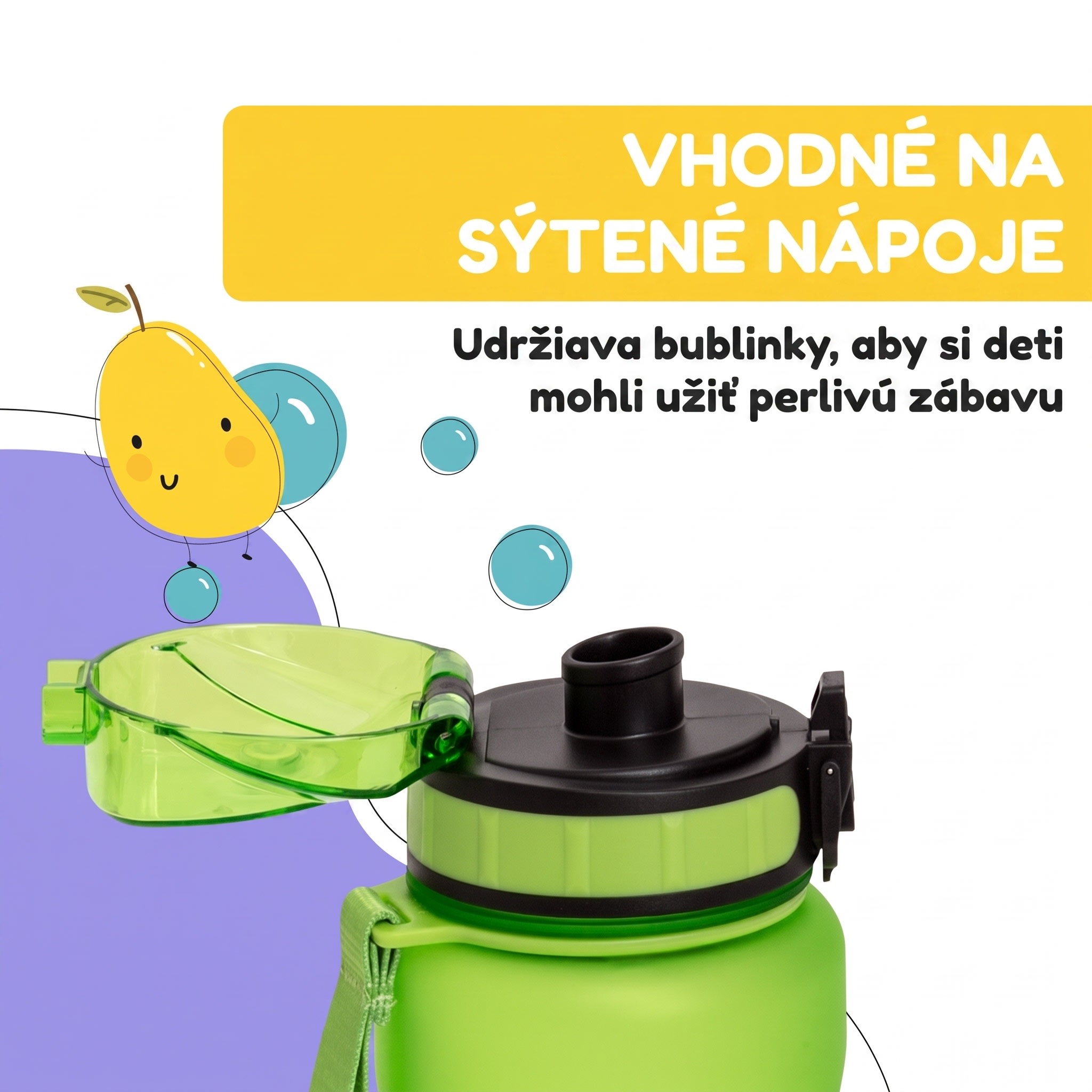 Klarstein Schmatzfatz Wakaba fľaša na pitie | 800 ml | Tritan | Popruh na prenášanie | Bez BPA – Obrázok 3