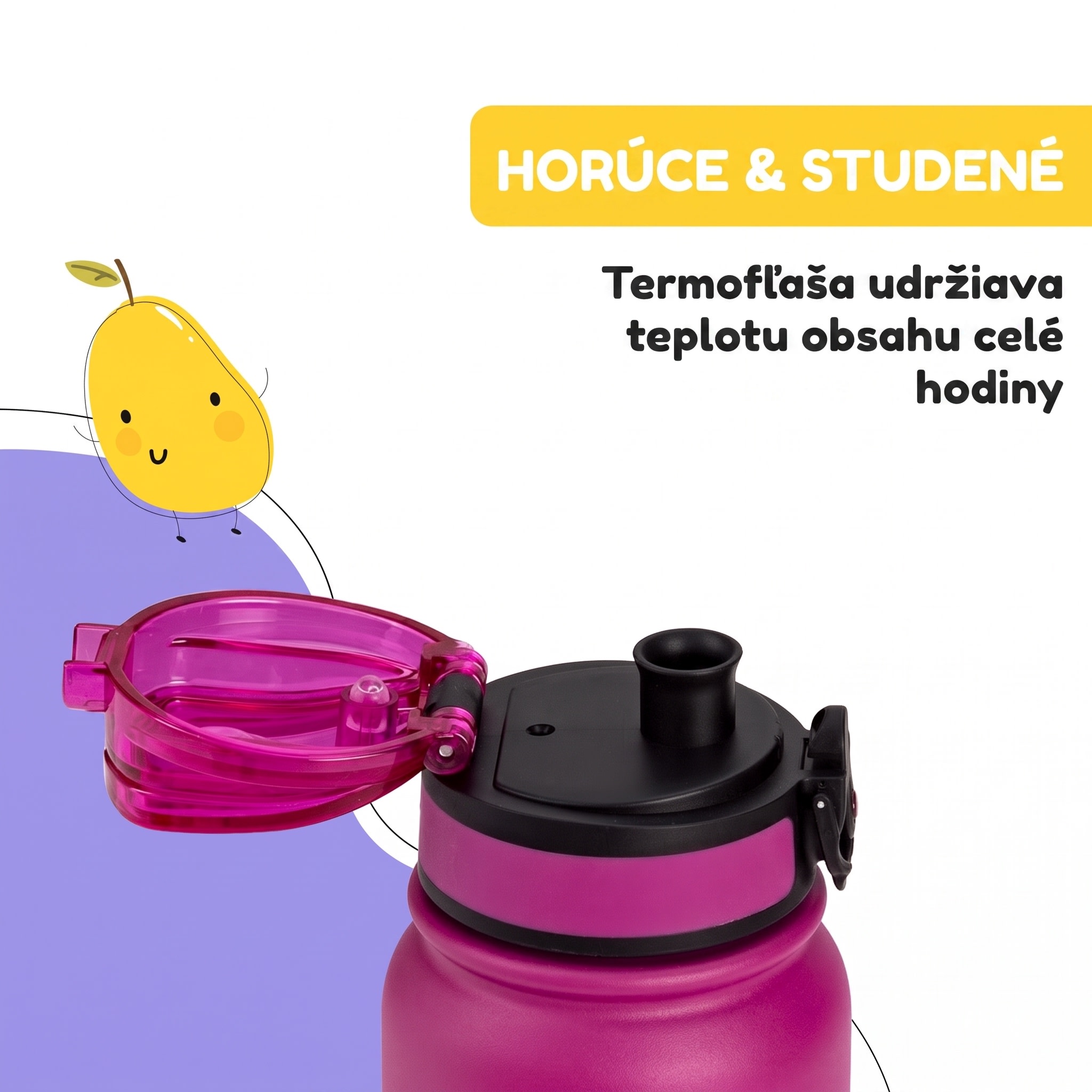 Klarstein schmatzfatz detská izolovaná fľaša na pitie 550 ml nerezová oceľ | ABS | BPA-free – Obrázok 3