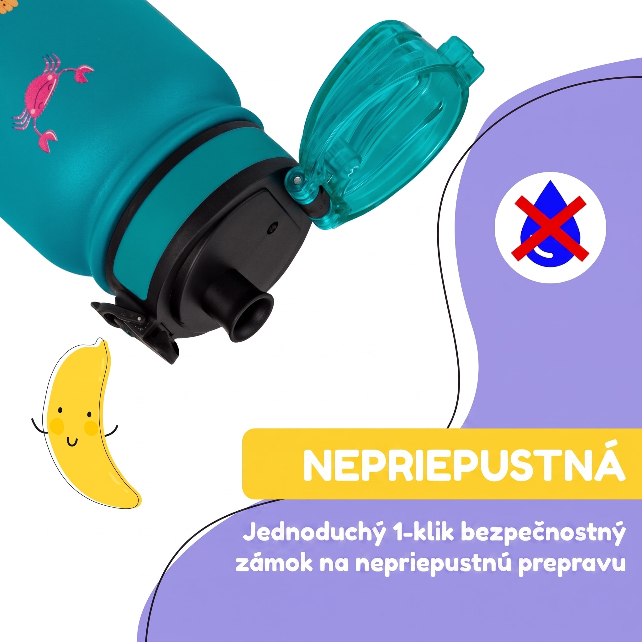 Klarstein schmatzfatz detská izolovaná fľaša na pitie 550 ml nerezová oceľ | ABS | BPA-free – Obrázok 2