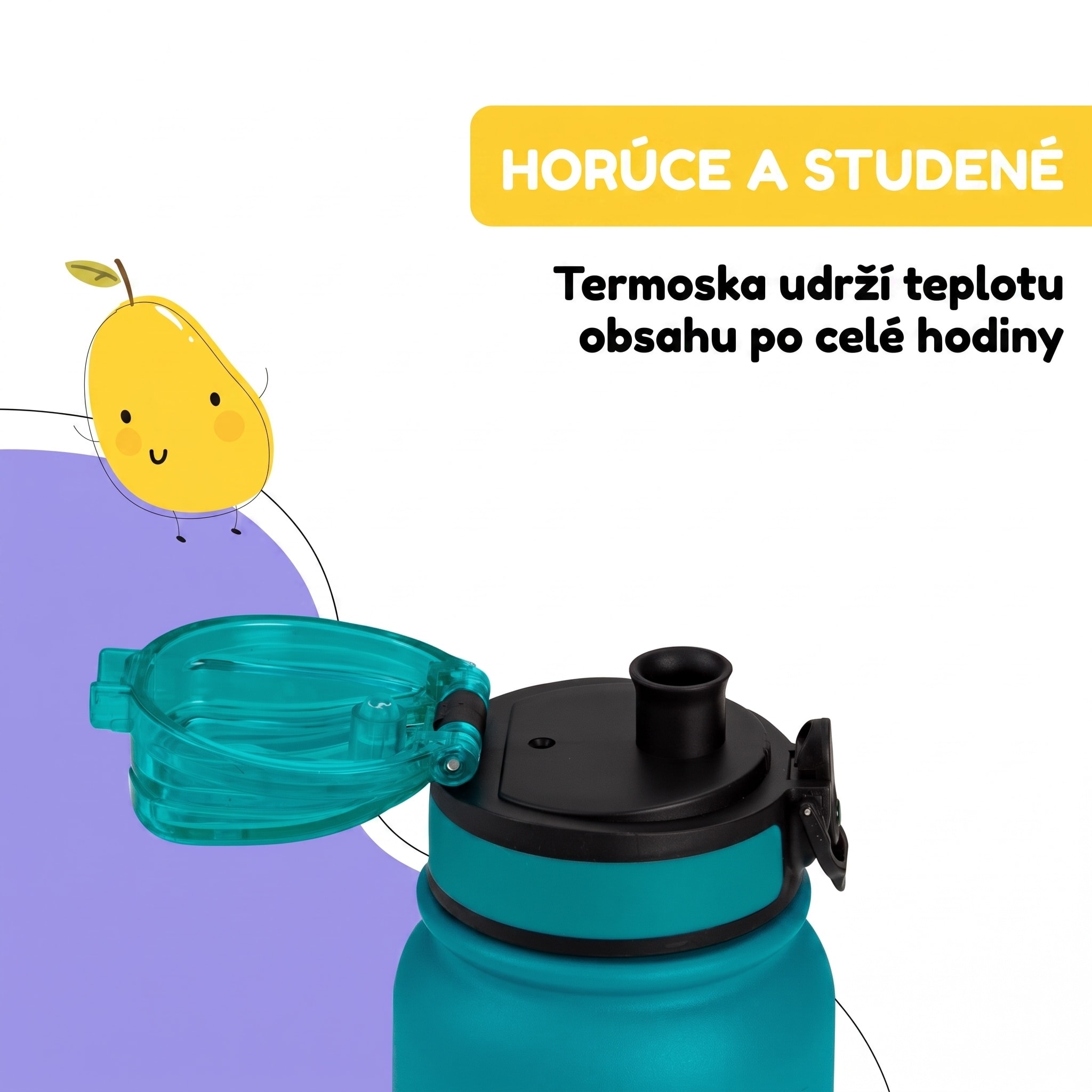 Klarstein schmatzfatz detská izolovaná fľaša na pitie 550 ml nerezová oceľ | ABS | BPA-free – Obrázok 4