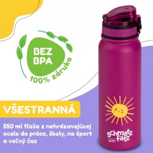 Klarstein schmatzfatz detská izolovaná fľaša na pitie 550 ml nerezová oceľ | ABS | BPA-free