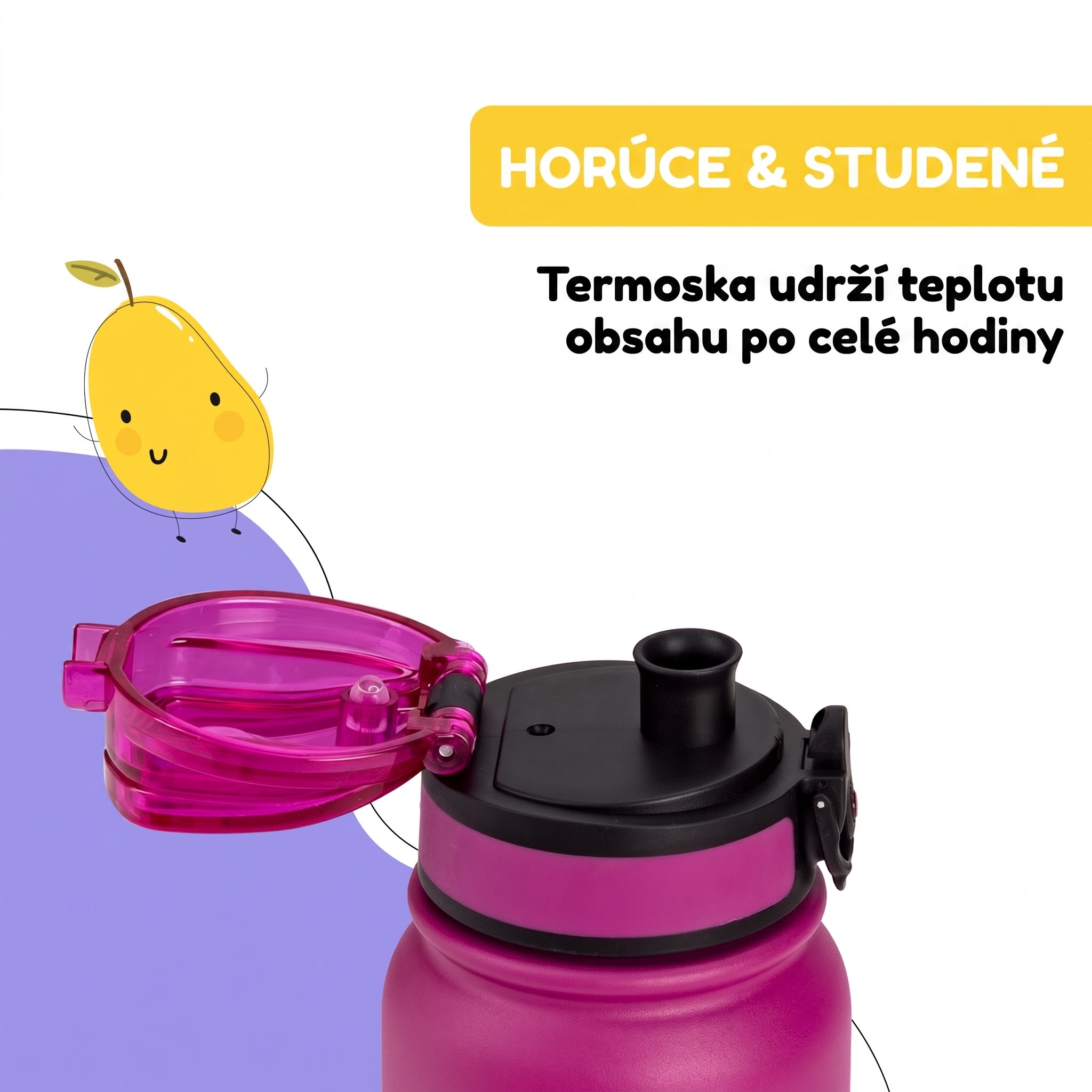 Klarstein schmatzfatz detská izolovaná fľaša na pitie 550 ml nerezová oceľ | ABS | BPA-free – Obrázok 4