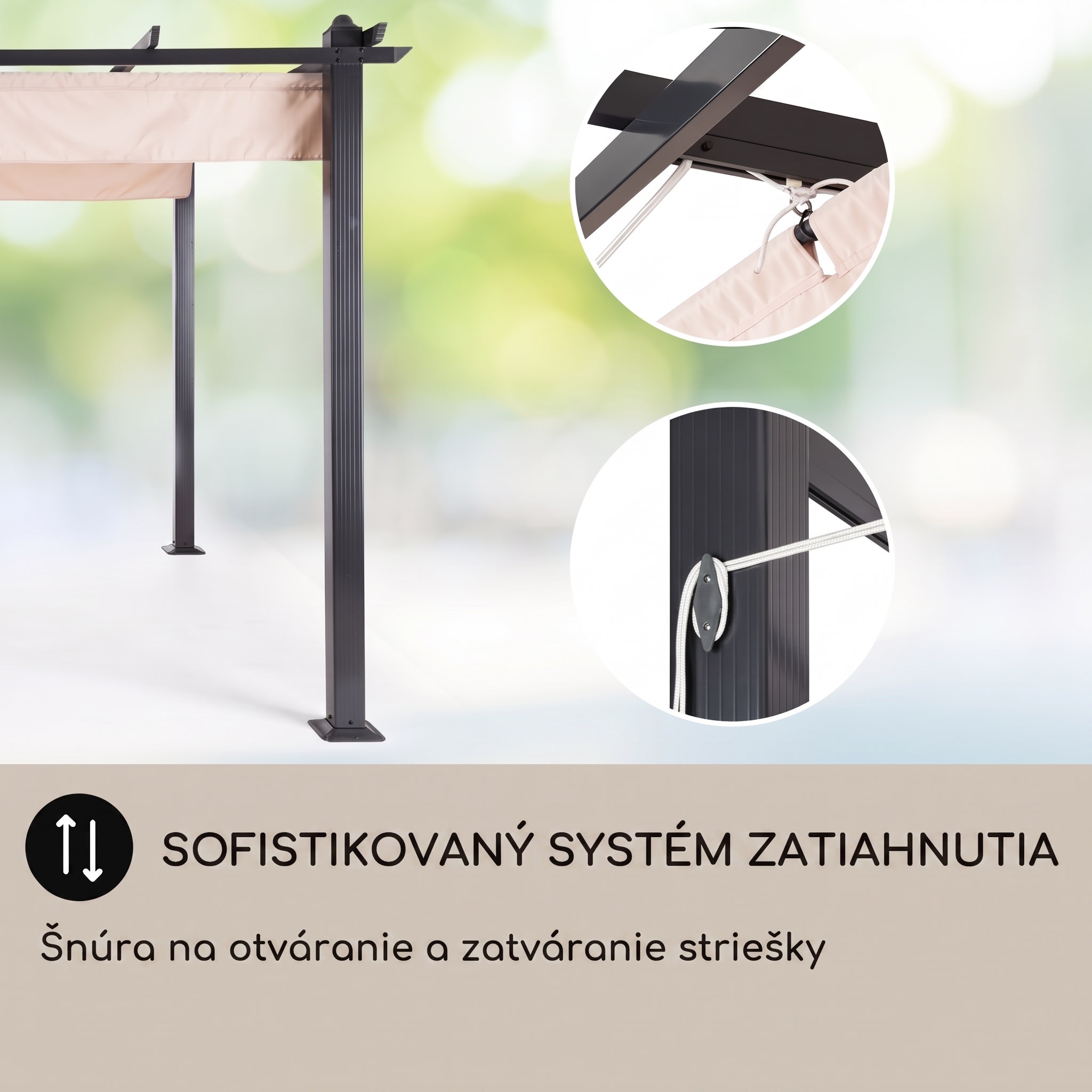blumfeldt Pantheon pergola | 3 x 4 m | odolná voči poveternostným vplyvom | UV ochrana | celoročné použitie – Obrázok 4