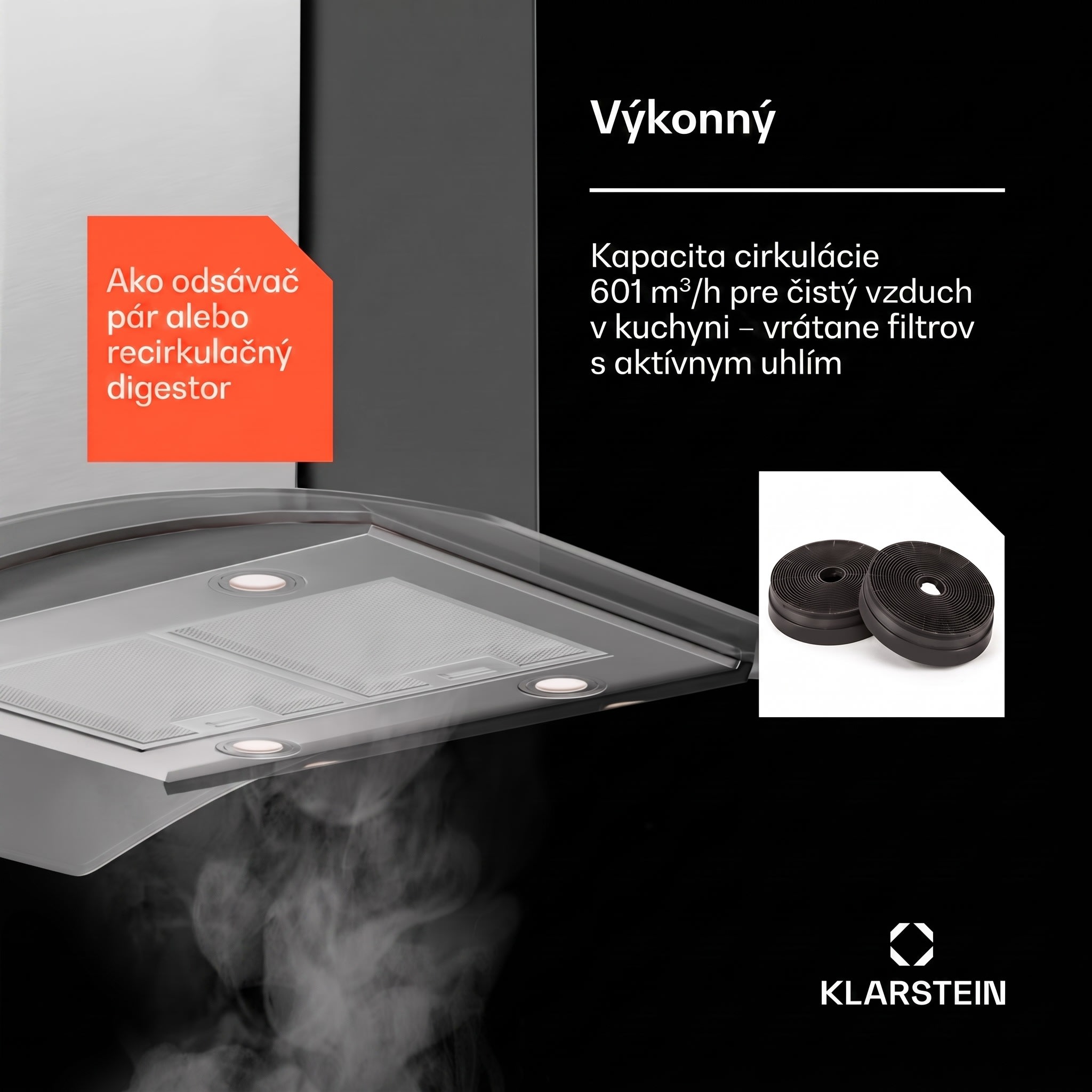 Klarstein Colette, digestor, 90 cm, 601 m³/h, energetická trieda A, ušľachtilá oceľ, strieborný – Obrázok 2
