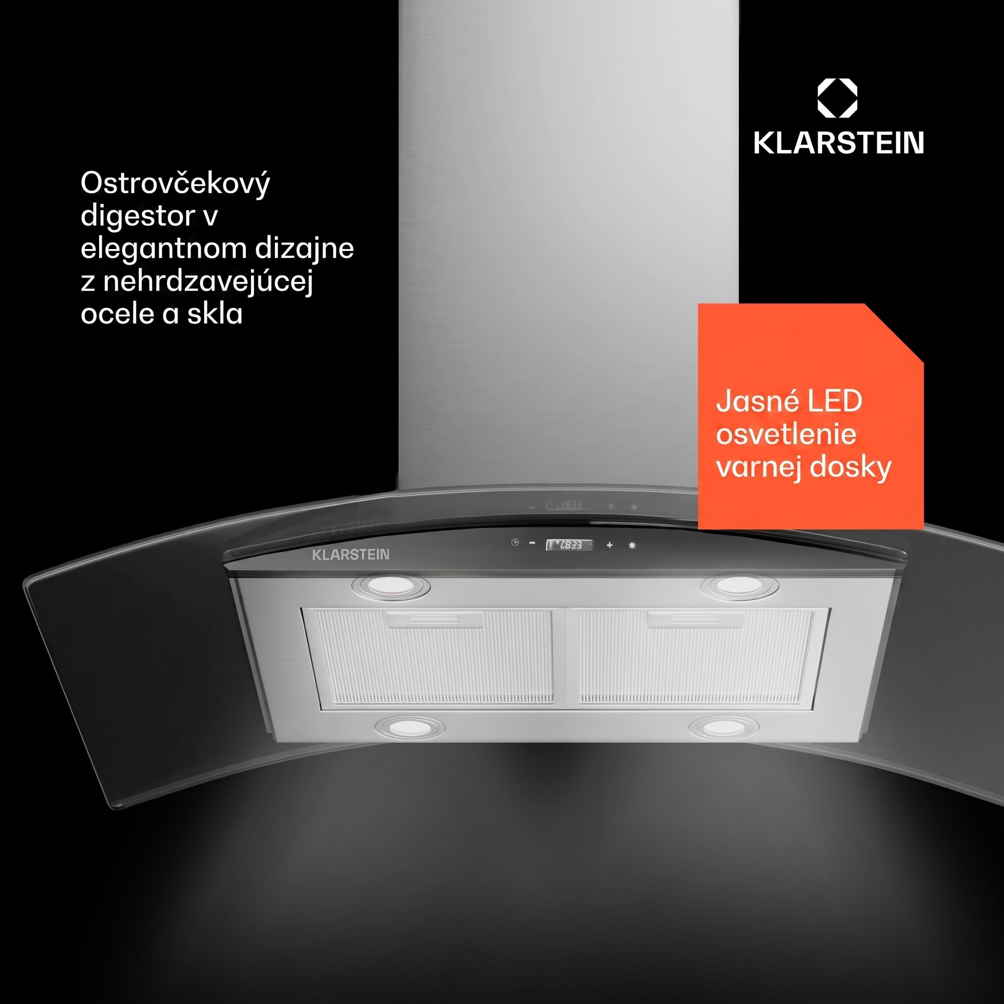 Klarstein Colette, digestor, 90 cm, 601 m³/h, energetická trieda A, ušľachtilá oceľ, strieborný – Obrázok 3