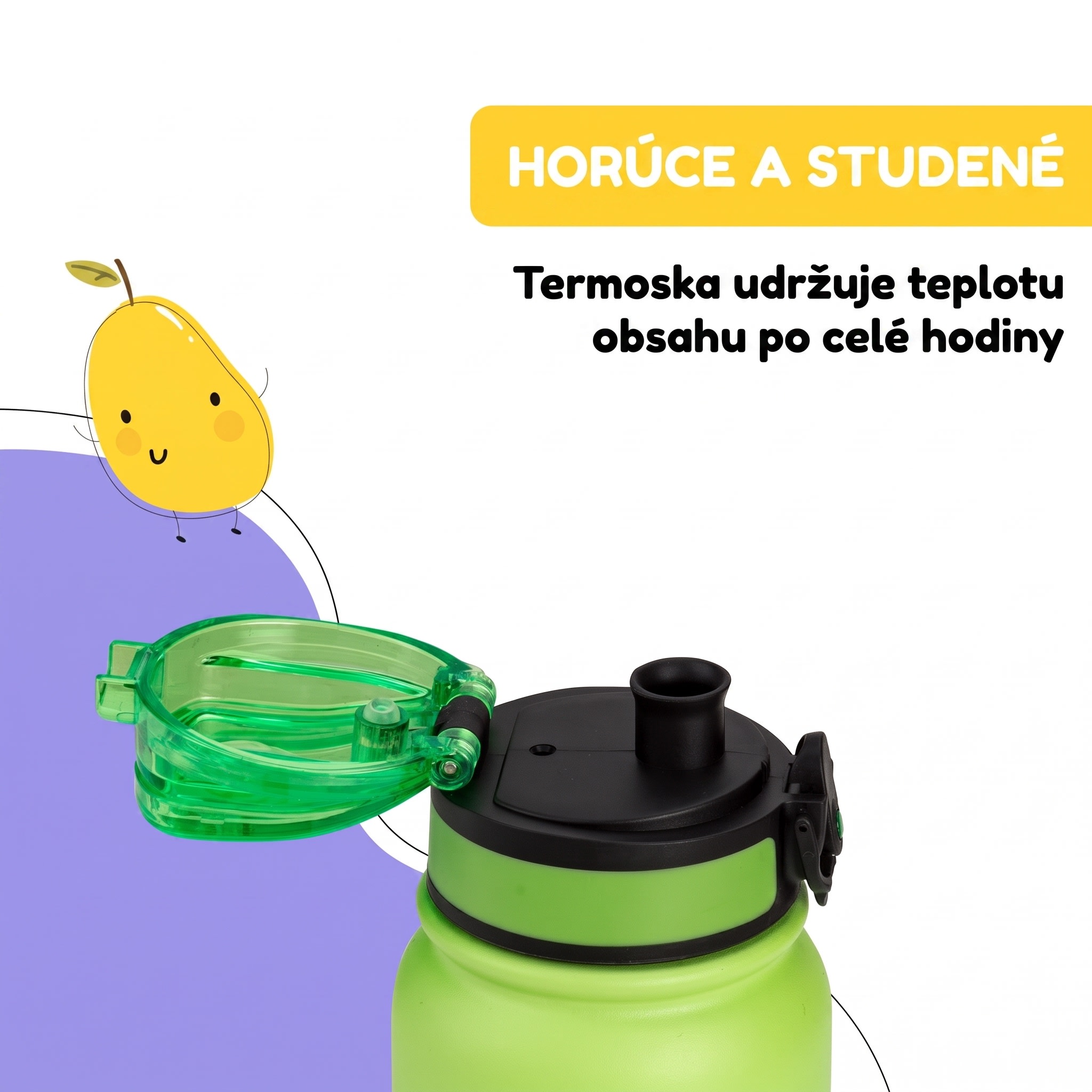 Klarstein schmatzfatz detská izolovaná fľaša na pitie 550 ml nerezová oceľ | ABS | BPA-free – Obrázok 4