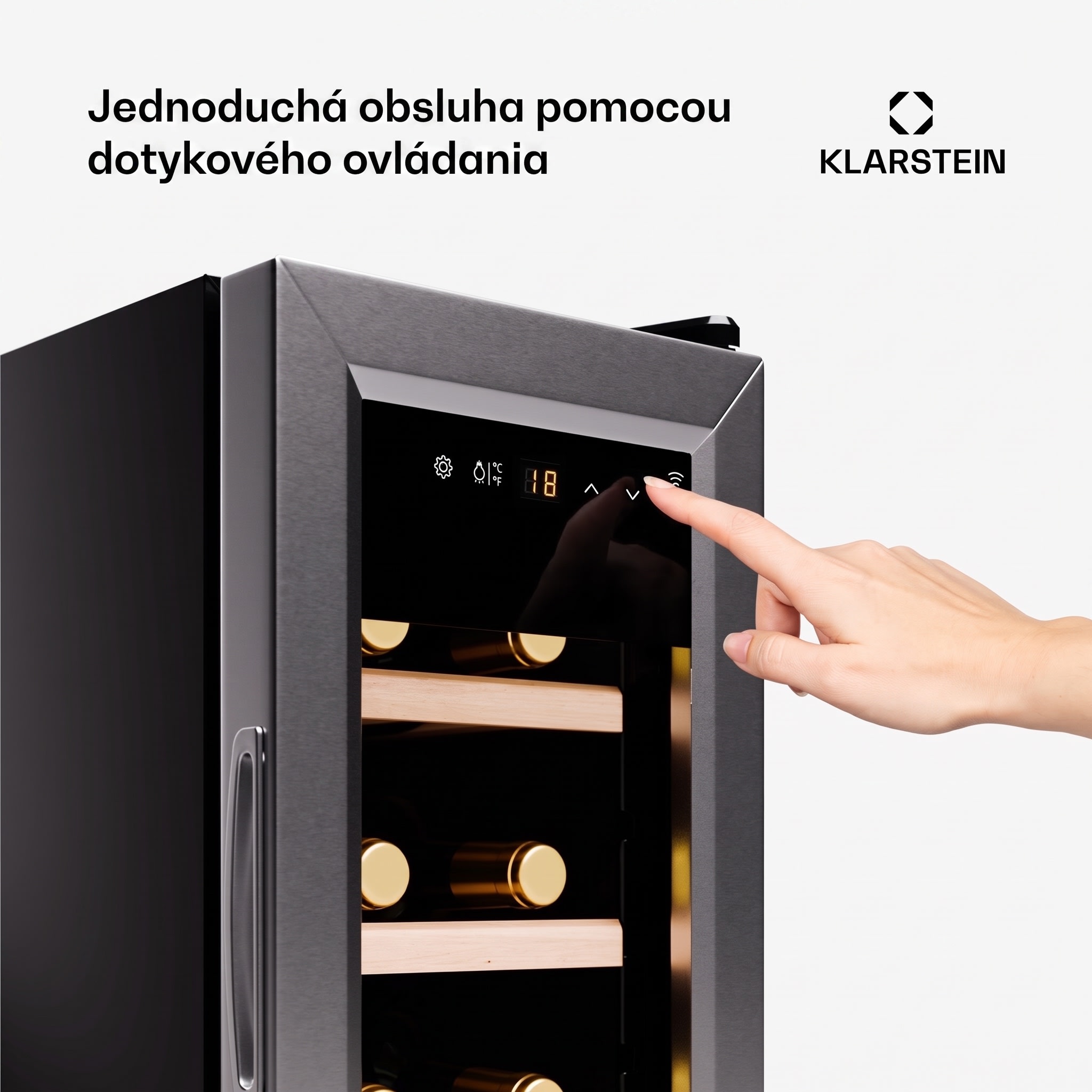 Klarstein Shiraz Premium Smart, Chladnička na víno, 12 Slim na 12 fliaš – Obrázok 4