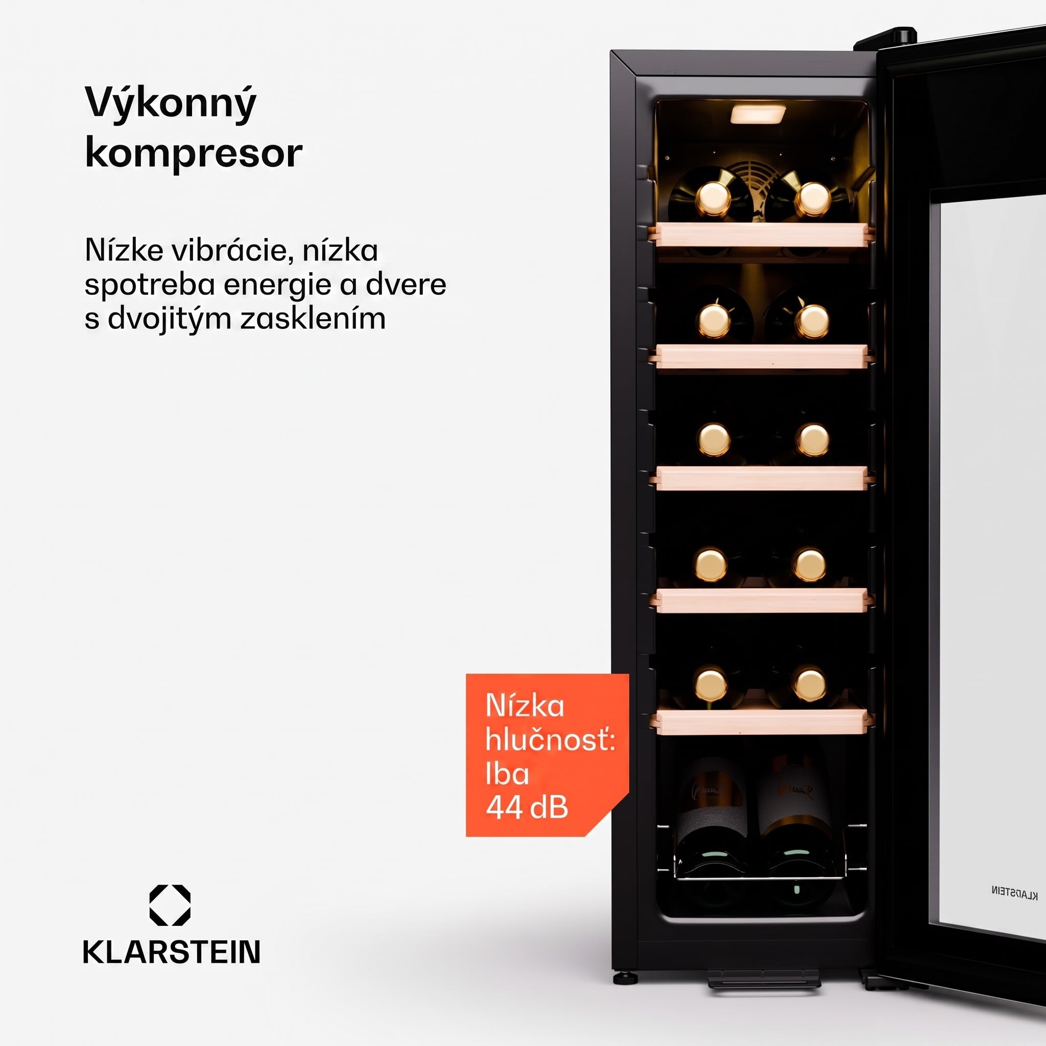 Klarstein Shiraz Premium Smart, Chladnička na víno, 12 Slim na 12 fliaš – Obrázok 5