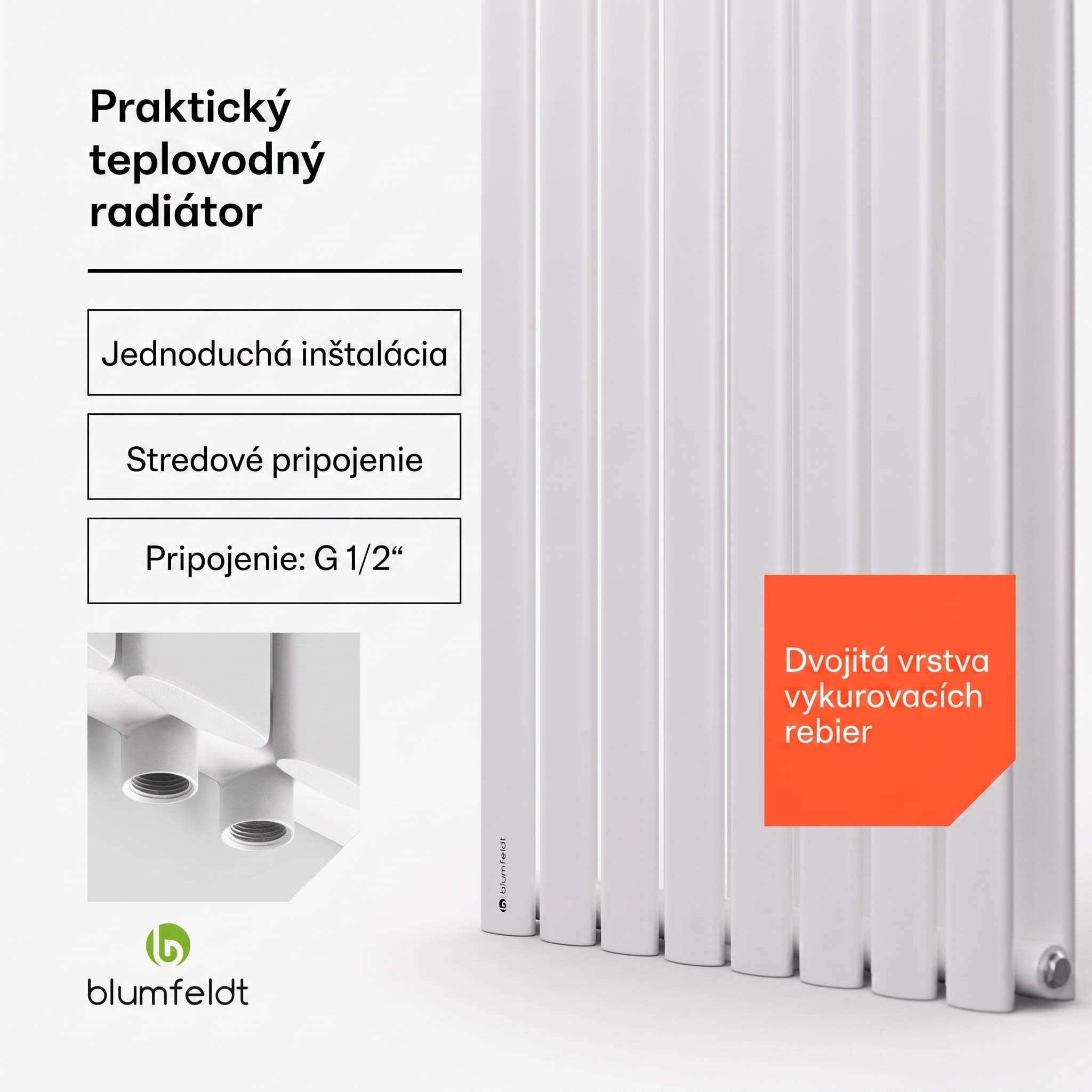 Blumfeldt Tallheo, 47 x 160, radiátor, kúpeľňový radiátor, rúrkový radiátor, 1472 W, teplovodný, 1/2 – Obrázok 2