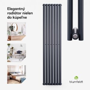 Blumfeldt Tallheo, 41 x 180, radiátor, kúpeľňový radiátor, rúrkový radiátor, 1435 W, teplovodný, 1/2