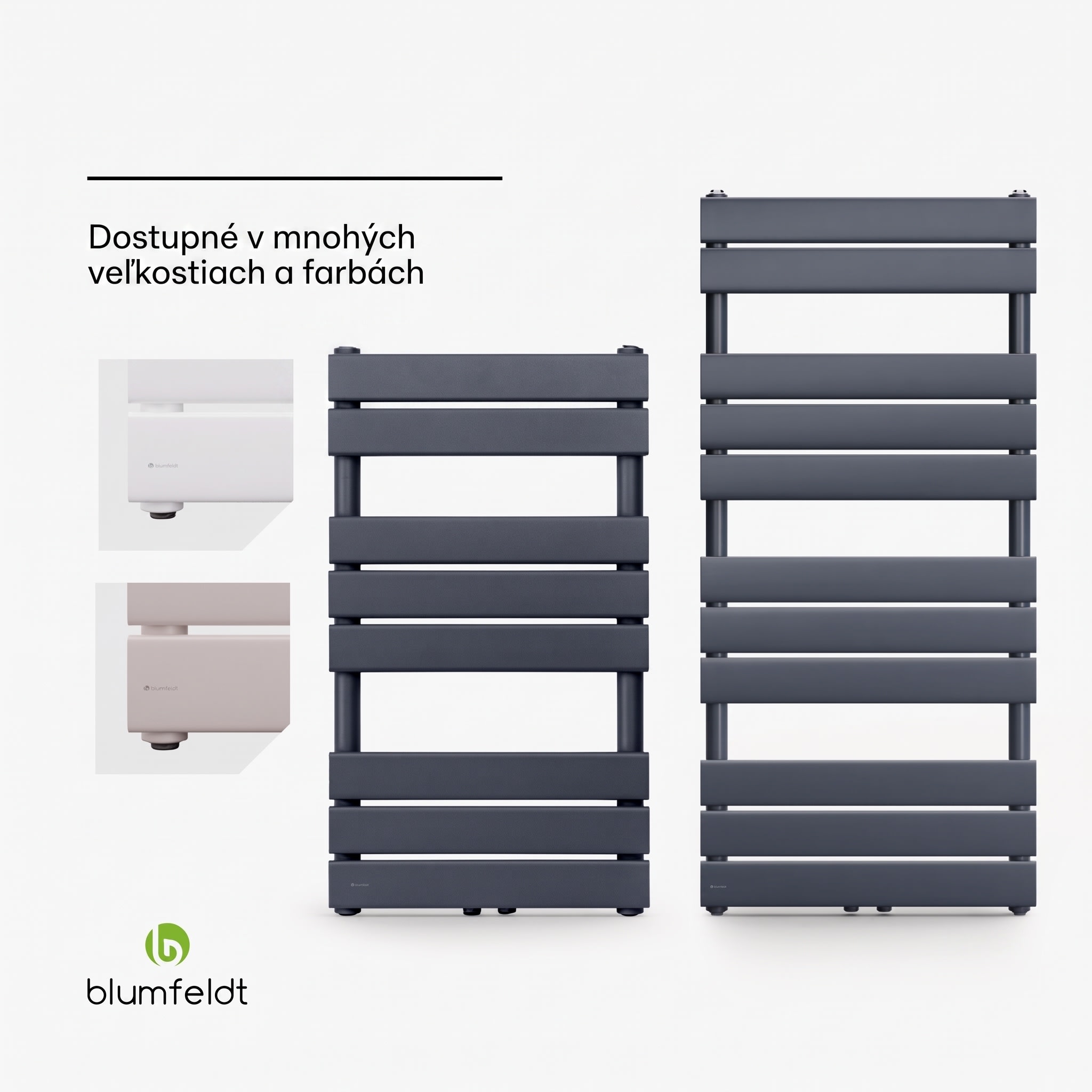 Blumfeldt Fairmont, 50 x 107, radiátor, 509 W, teplovodný, 4 vešiaky uterákov, 1/2" – Obrázok 4