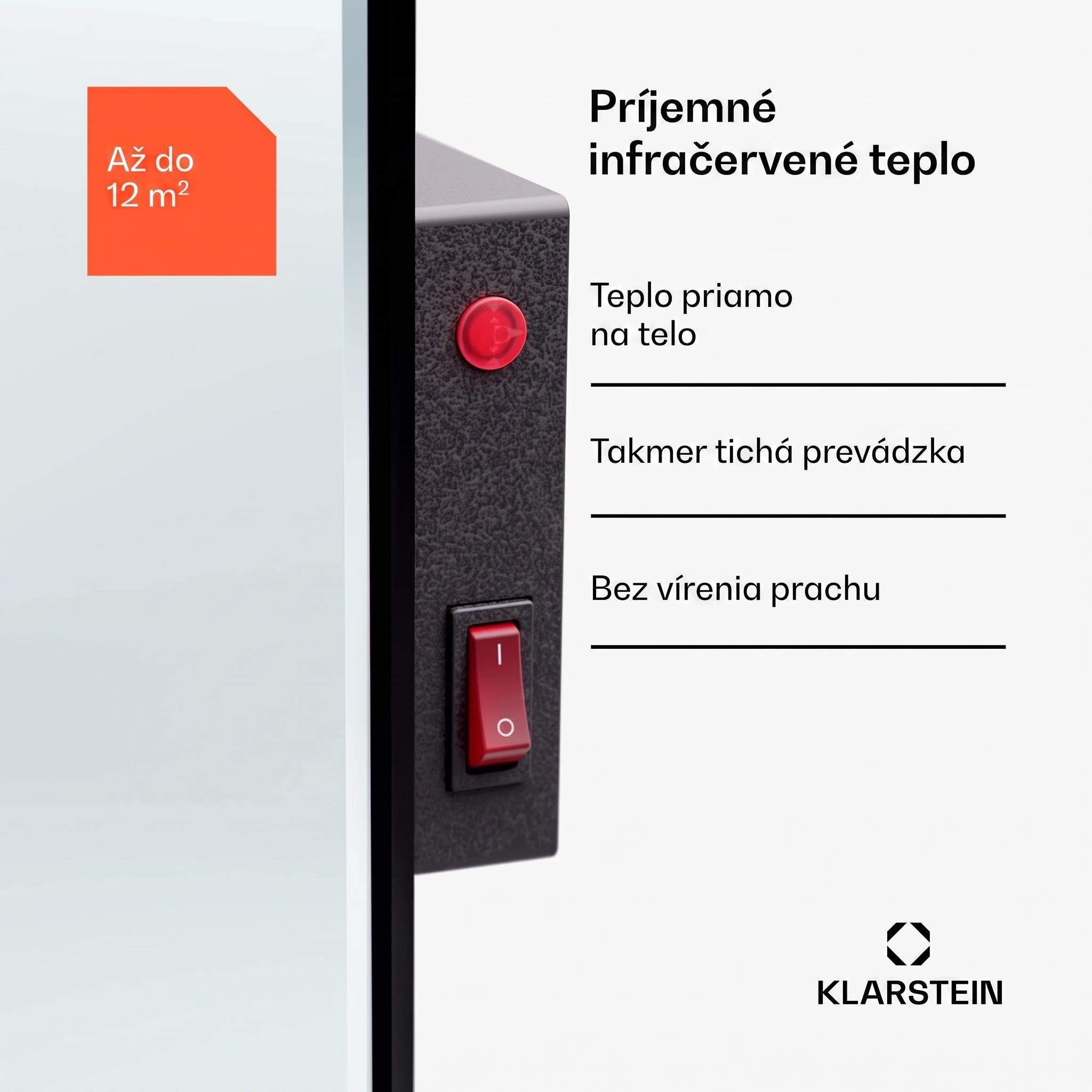 Klarstein Marvel Mirror 600, infračervený ohrievač, 600 W, týždenný časovač, zrkadlo – Obrázok 2
