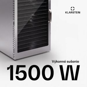 Klarstein Captain Jerky 160 sušička potravín 1500W 30-90 °C 24h časovač nerezová oceľ