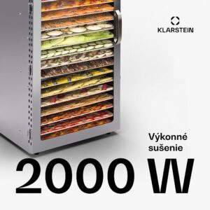 Klarstein Captain Jerky 200 sušička potravín 2000W 30-90 °C 24h časovač nerezová oceľ