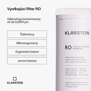 Klarstein PureFina 400 RO filter príslušenstvo / náhradný diel reverznej osmózy 400 GPD 1500 L/d