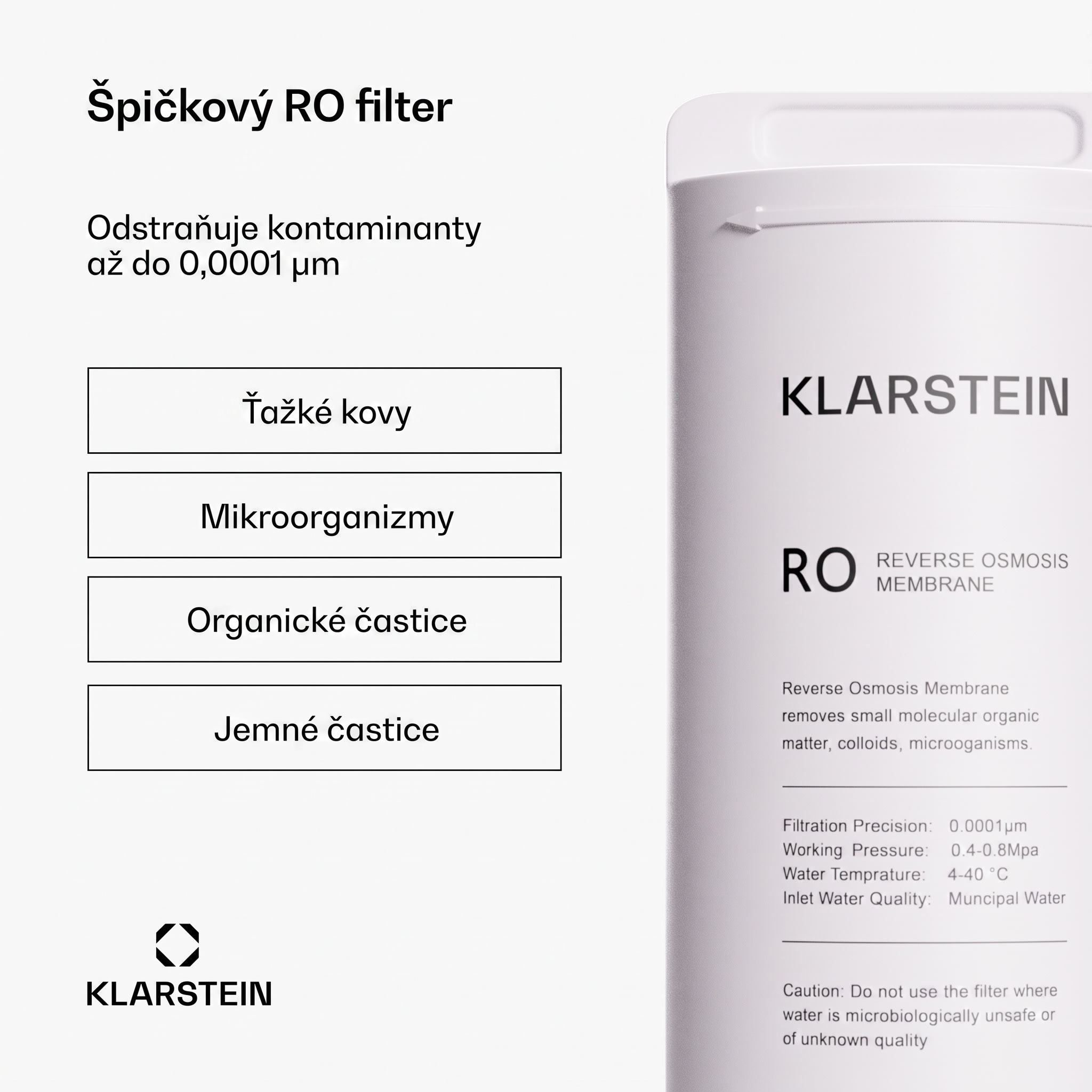 Klarstein PureFina 600 RO filter, náhradný / príslušenstvo, reverzná osmóza, 600 GPD / 2270 L/d
