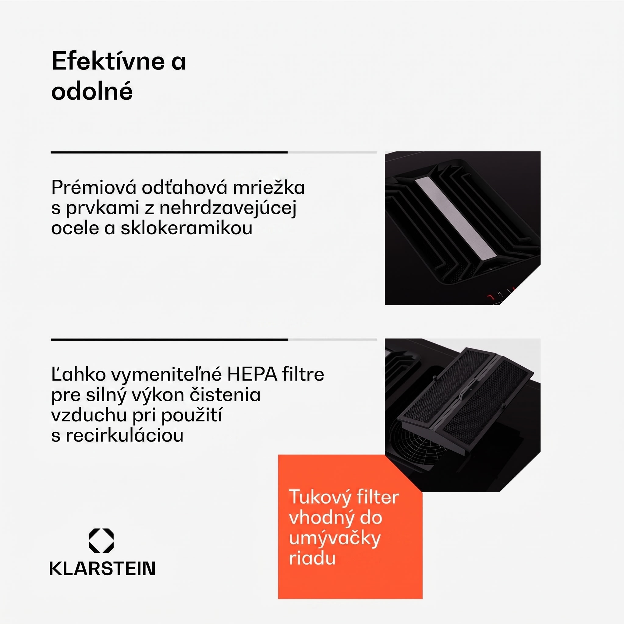 Klarstein AirJet 90, Down Air System, indukčný sporák + DownAir-digestor, 754 m³/h, A++ – Obrázok 5