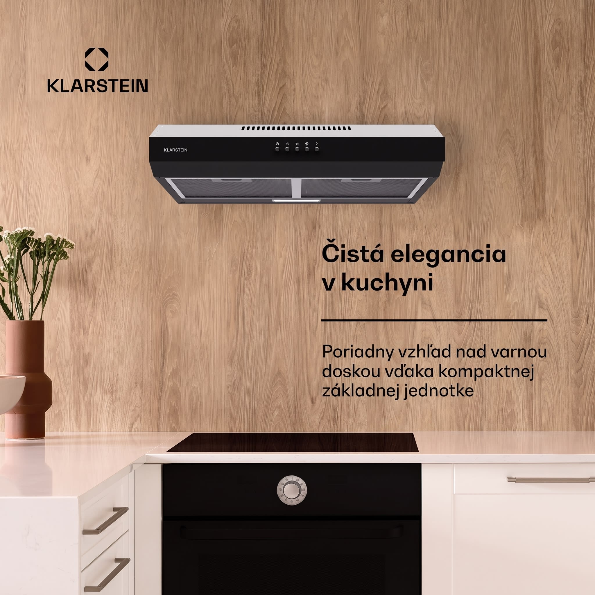 Klarstein Contempo 60 podstavná digestorová kapucňa 60 cm 200 m³/h LED nerez akryl