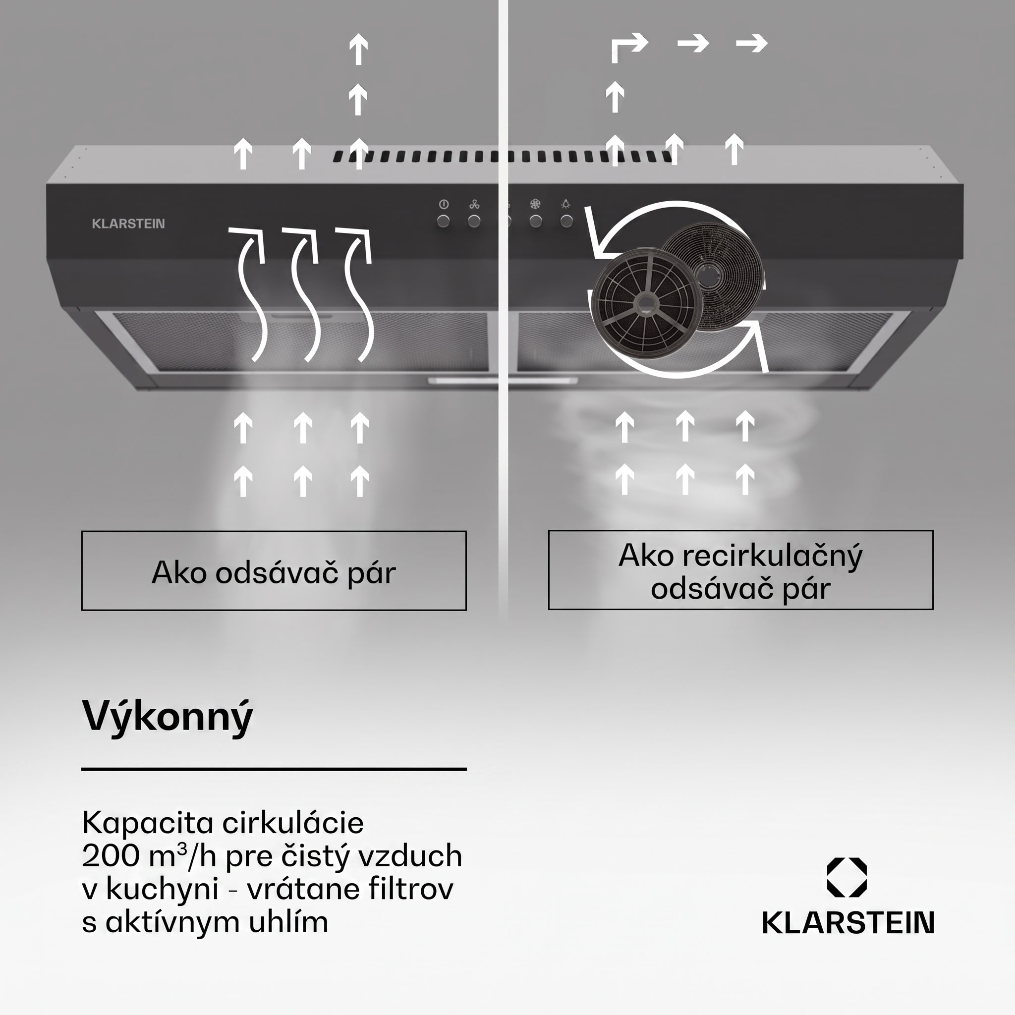 Klarstein Contempo 60 podstavná digestorová kapucňa 60 cm 200 m³/h LED nerez akryl – Obrázok 2