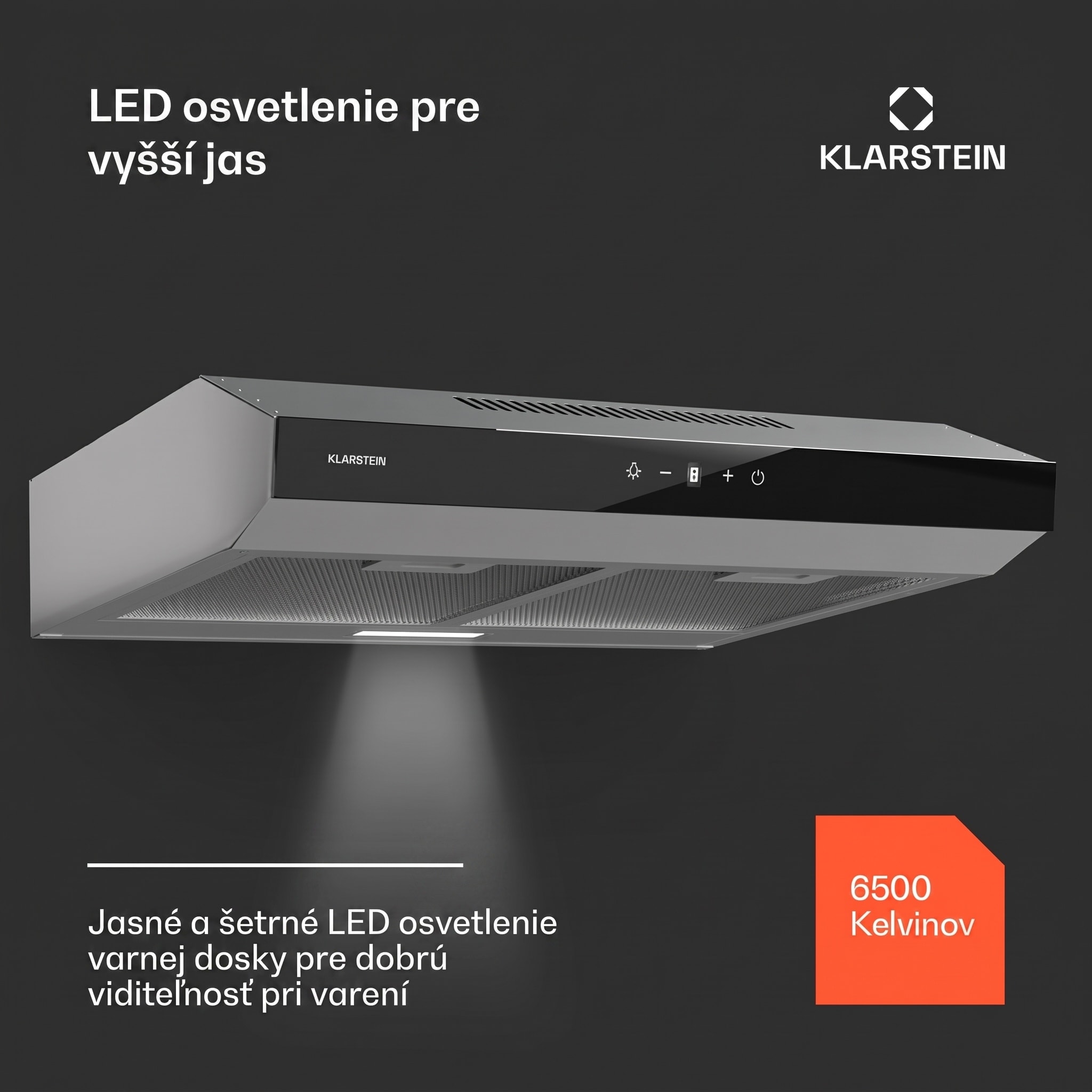 Klarstein Contempo Neo, digestor, podskrinkový, recirkulácia, 199 m³/h, SenseControl, integrované dotykové ovládanie – Obrázok 3