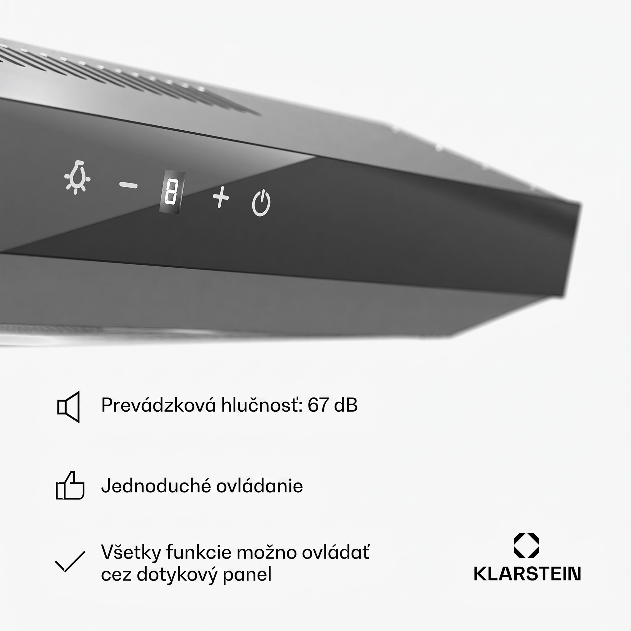 Klarstein Contempo Neo, digestor, podskrinkový, recirkulácia, 199 m³/h, SenseControl, integrované dotykové ovládanie – Obrázok 4