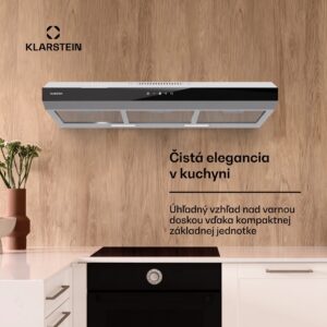 Klarstein Contempo Neo, digestor, podskrinkový, recirkulácia, 192 m³/h, SenseControl, integrované dotykové ovládanie, nehrdzavejúca oceľ / akrylové sklo