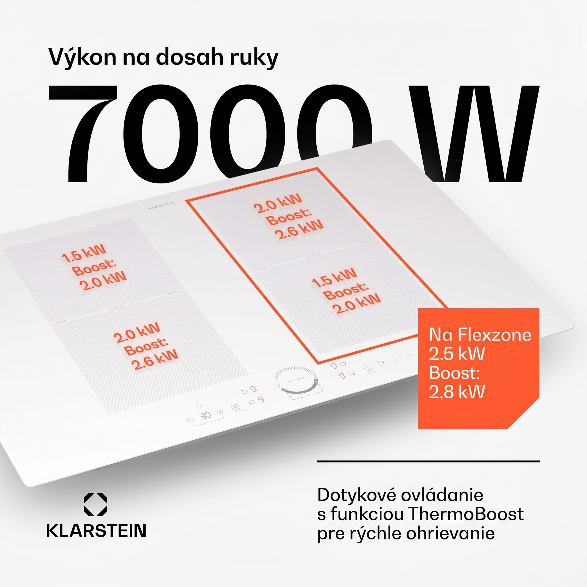 Klarstein Delicatessa 77 Flex vstavaná indukčná varná doska 4 zóny 7000 W – Obrázok 2