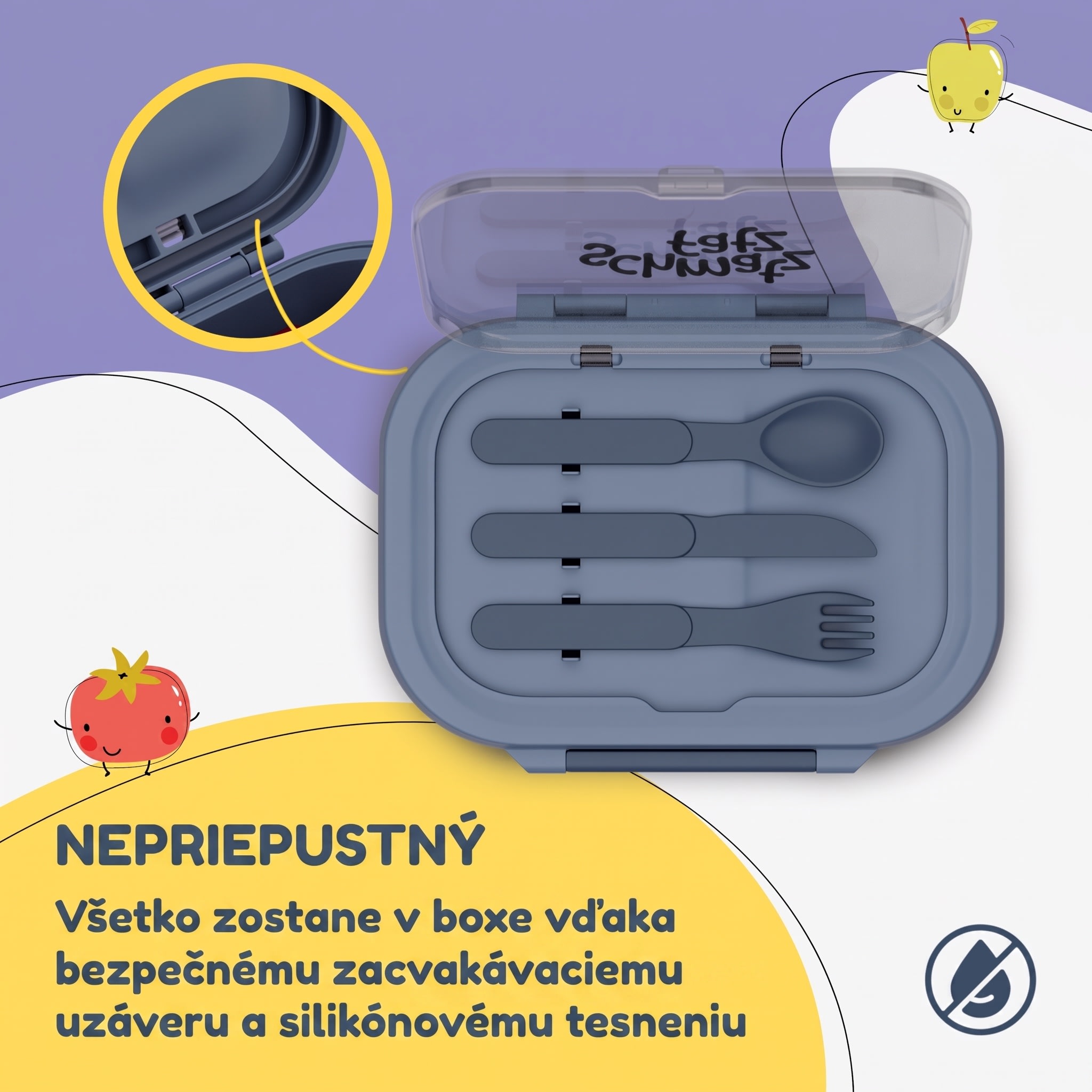 Klarstein Bunko plastový desiatový box s 3 priehradkami – Obrázok 3