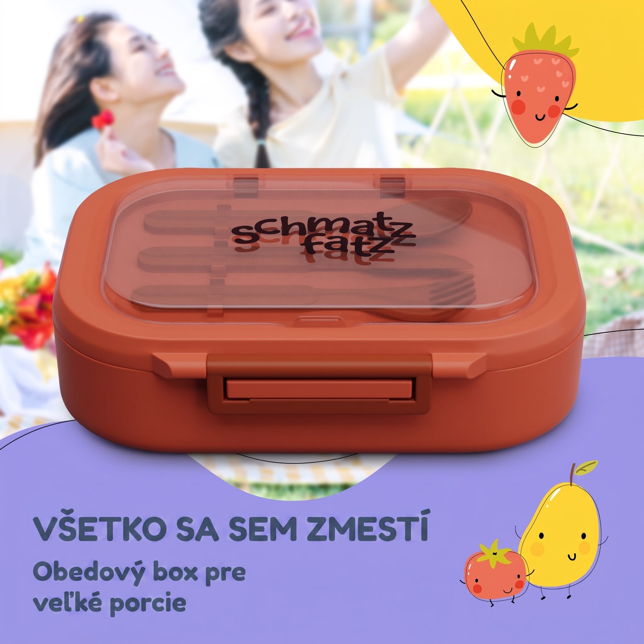 Klarstein Bunko plastový desiatový box s 3 priehradkami