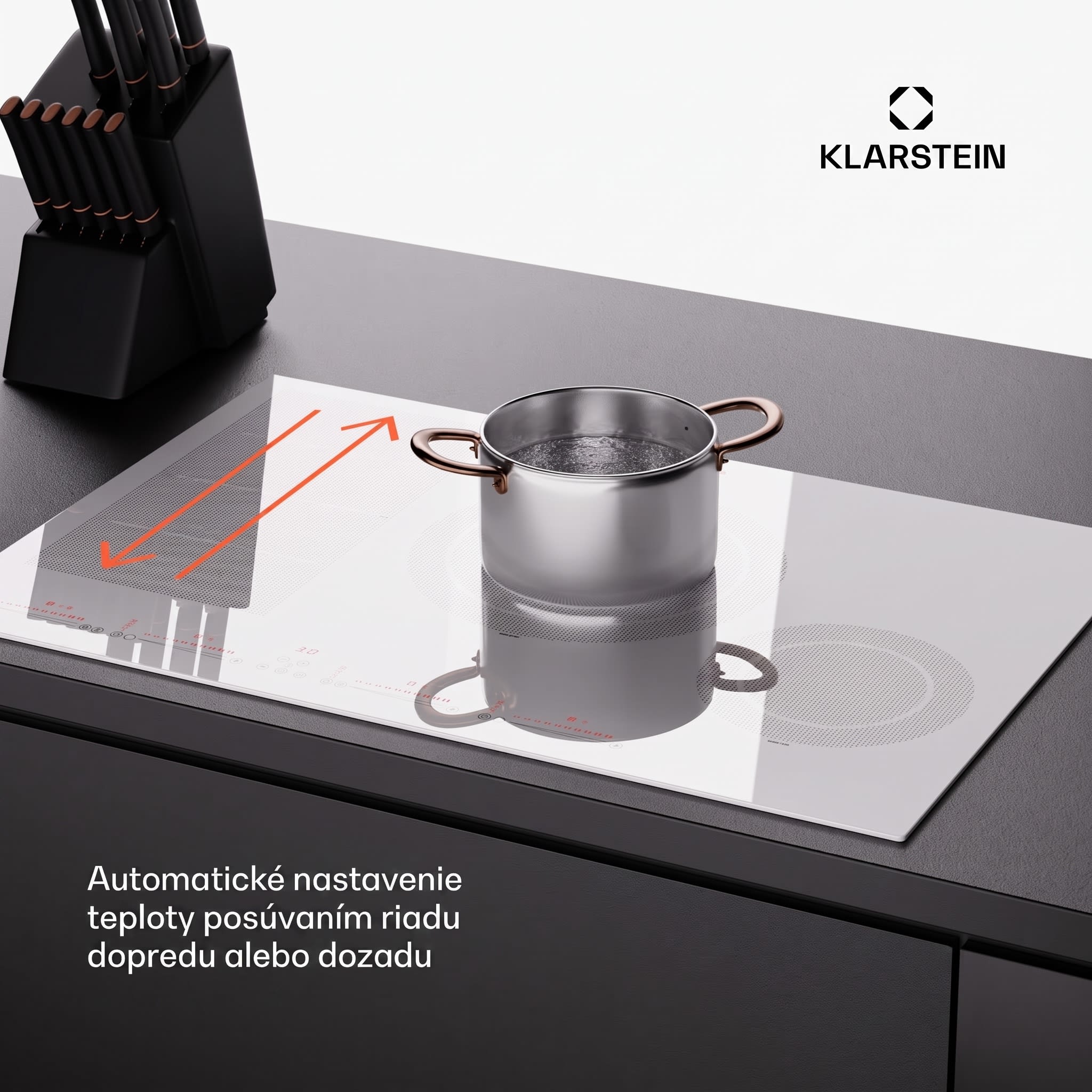 Klarstein Masterzone 77 Hybrid, indukčná varná doska, max. 7200 W, vstavaná, 4 Flex zóny, technológia ThermoBoost, Smart Flex – Obrázok 3