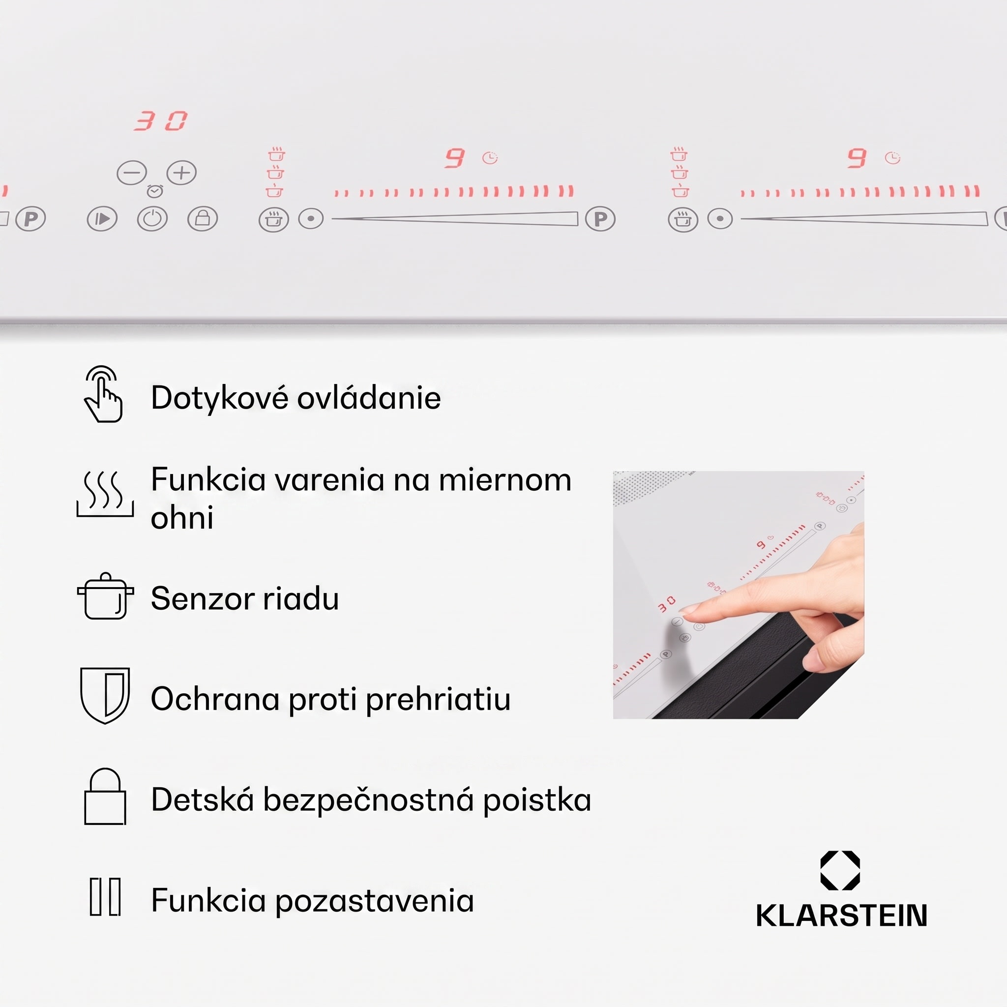 Klarstein Masterzone 77 Hybrid, indukčná varná doska, max. 7200 W, vstavaná, 4 Flex zóny, technológia ThermoBoost, Smart Flex – Obrázok 4