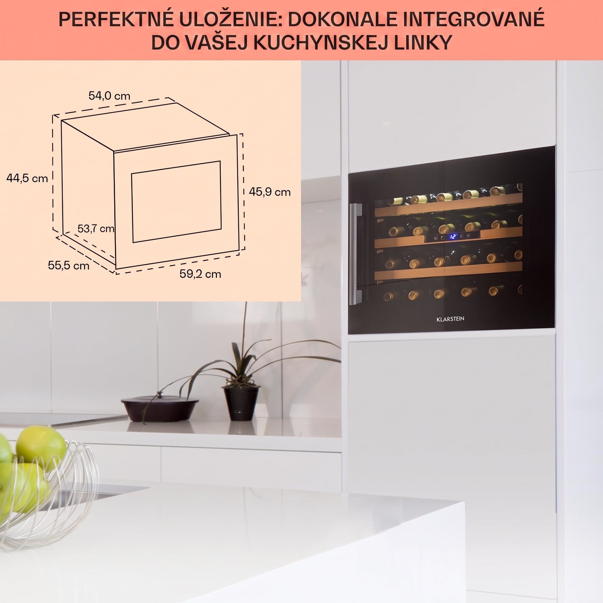 Klarstein Vinsider 24 Onyx Edition, vstavaná vinotéka, energet. trieda G – Obrázok 4