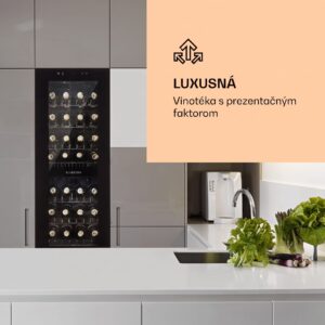 Klarstein Bellevine Deux 39 Flex, vinotéka, 105 l, 34 fliaš, 2 zóny