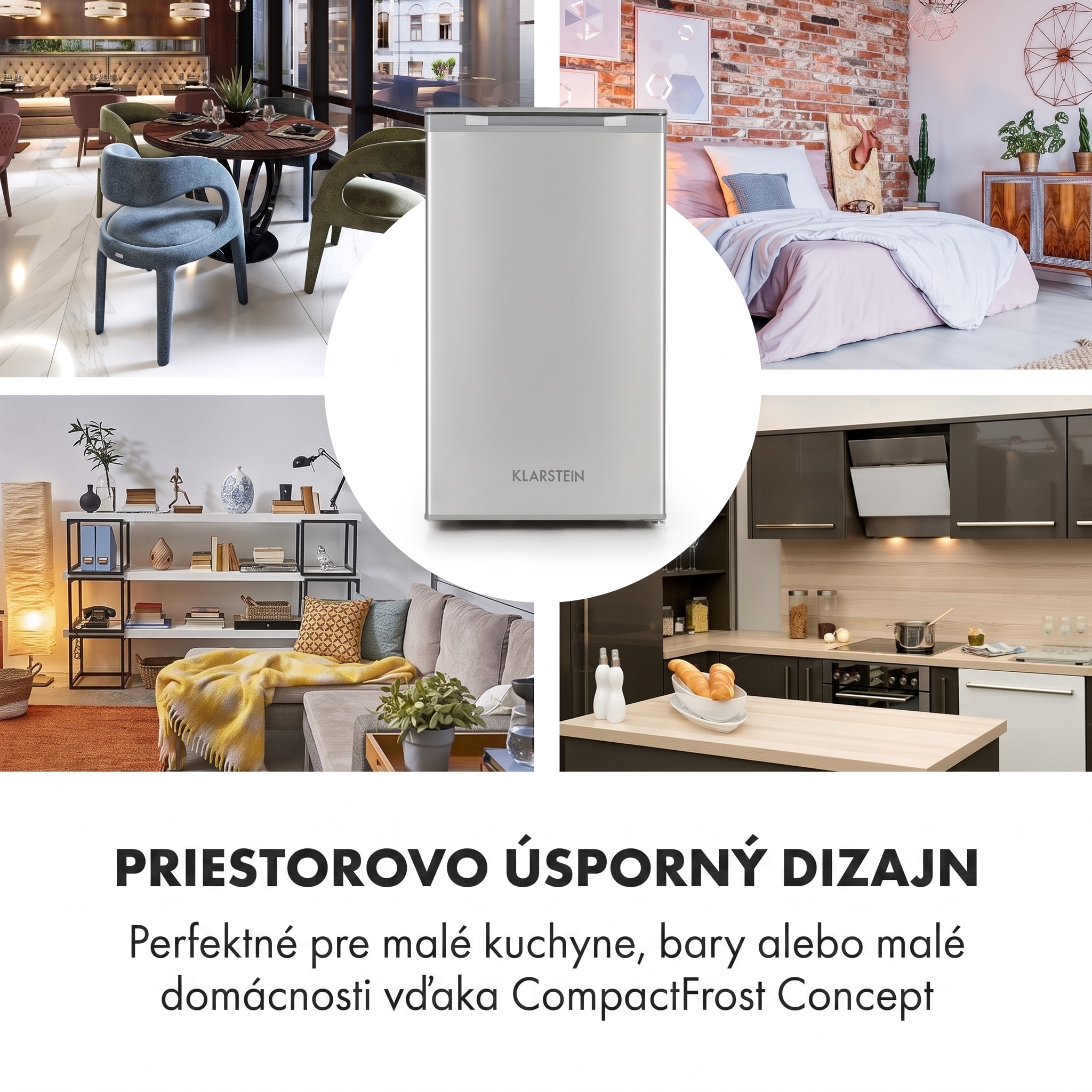 Klarstein Garfield XL, mraznička, 60 l, 80 W, 4 hviezdičky, prevádzková hlučnosť: 41 dB – Obrázok 4
