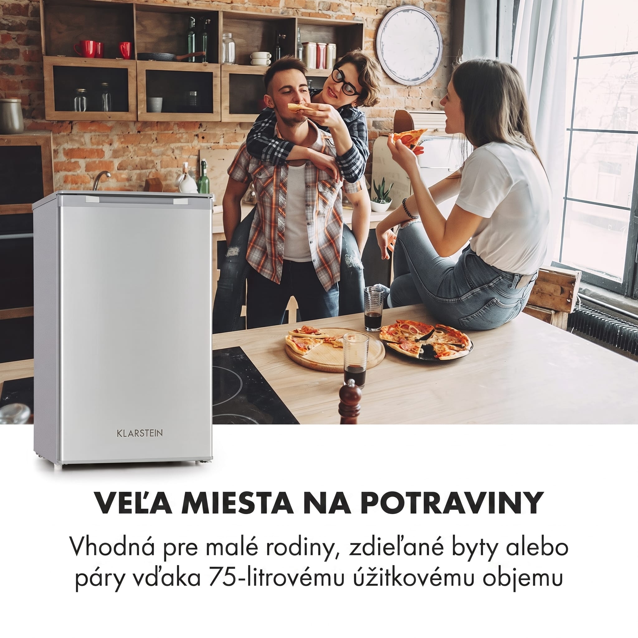 Klarstein Garfield XL, mraznička, 60 l, 80 W, 4 hviezdičky, prevádzková hlučnosť: 41 dB – Obrázok 5