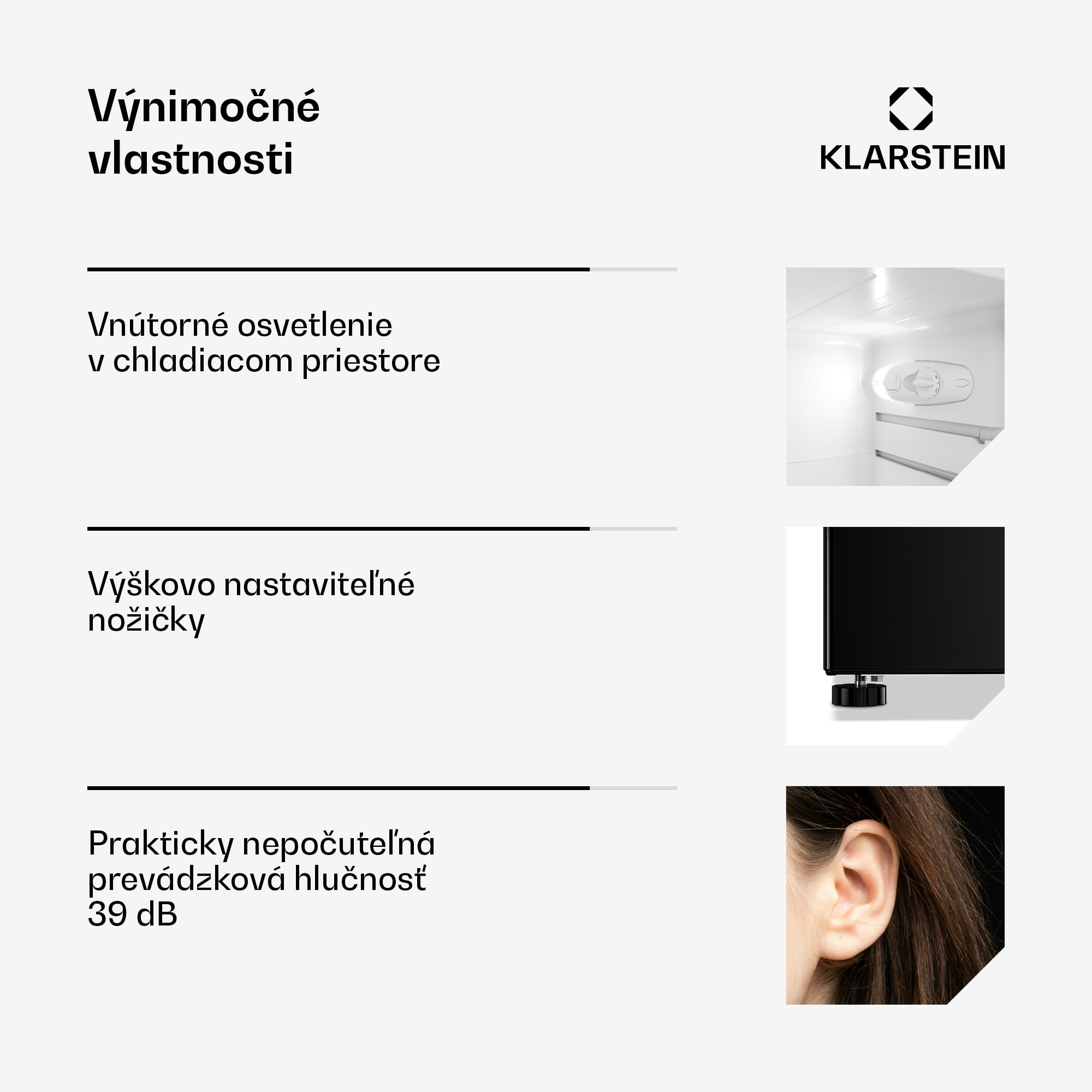 Klarstein Audrey, kombinovaná chladnička, 97/40 l, retro vzhľad – Obrázok 5